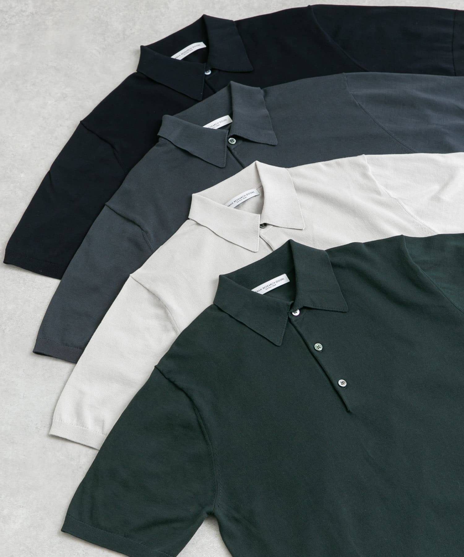 『UR TECH ひやサラクール』『接触冷感/UVカット』 ニットポロシャツ GREEN M