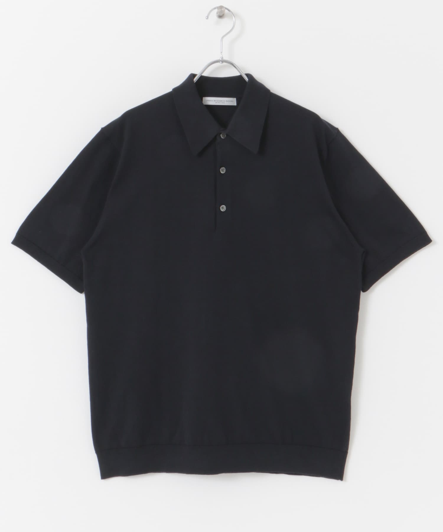 『UR TECH ひやサラクール』『接触冷感/UVカット』 ニットポロシャツ NAVY M