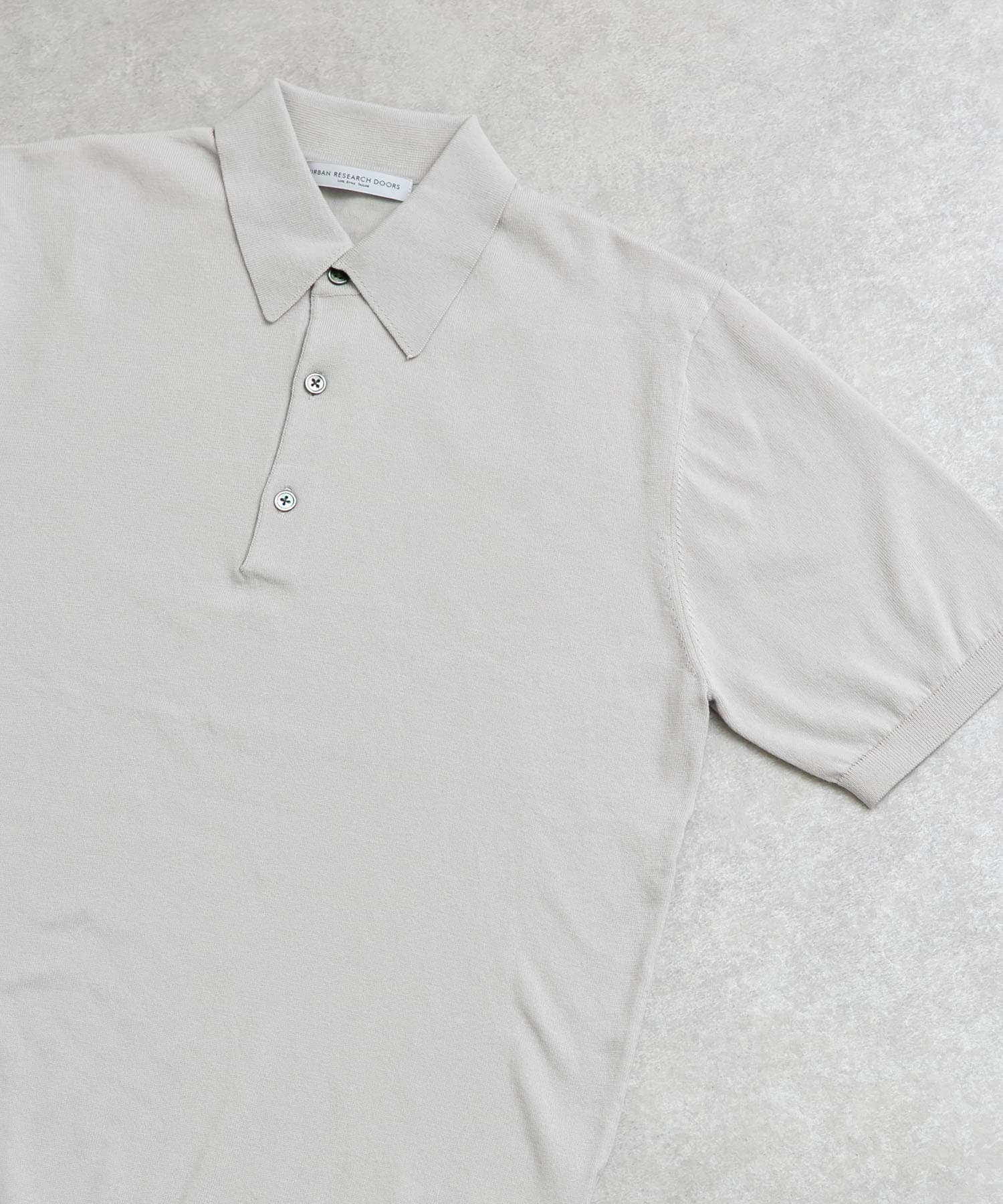 『UR TECH ひやサラクール』『接触冷感/UVカット』 ニットポロシャツ IVORY M