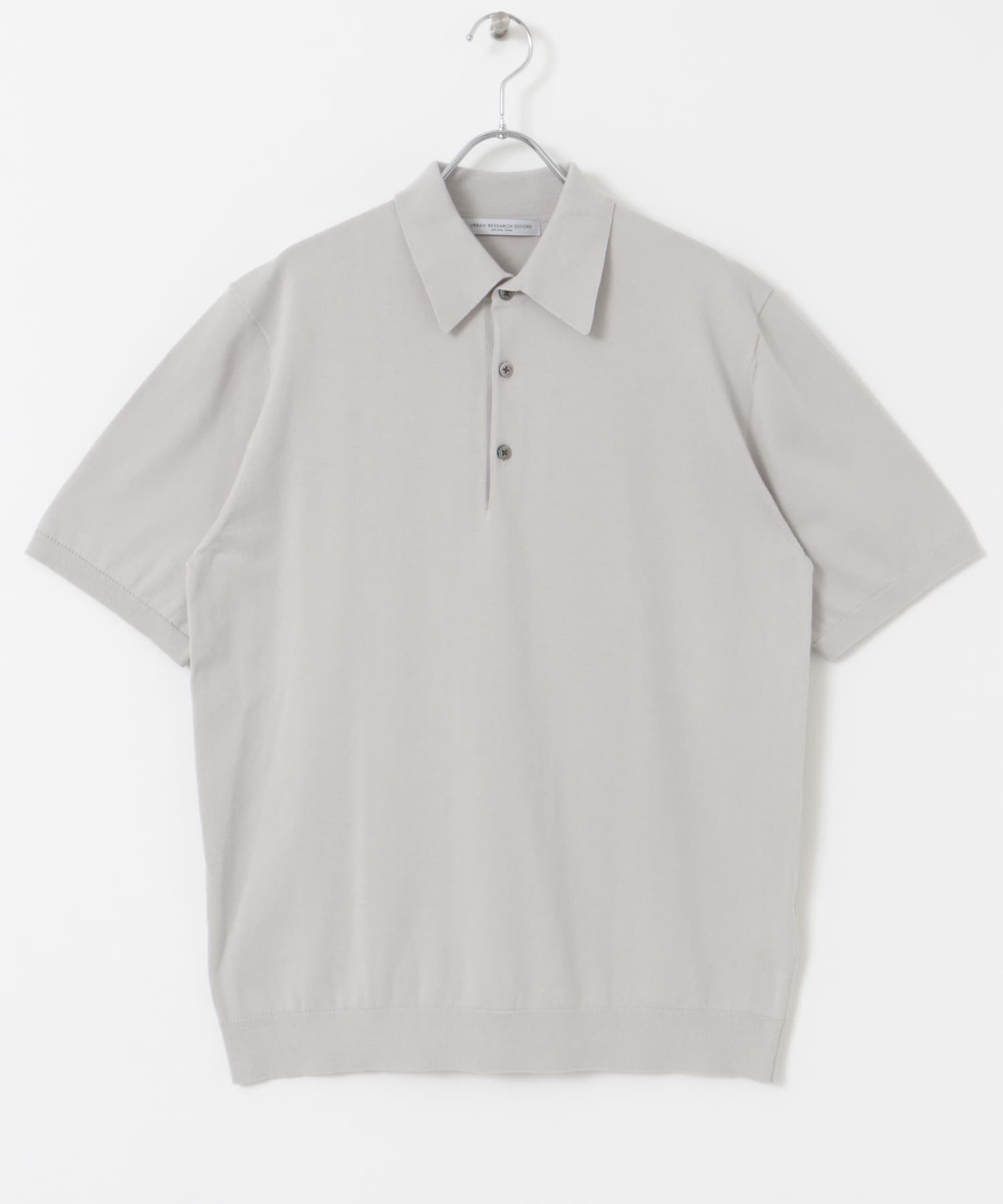 『UR TECH ひやサラクール』『接触冷感/UVカット』 ニットポロシャツ IVORY M