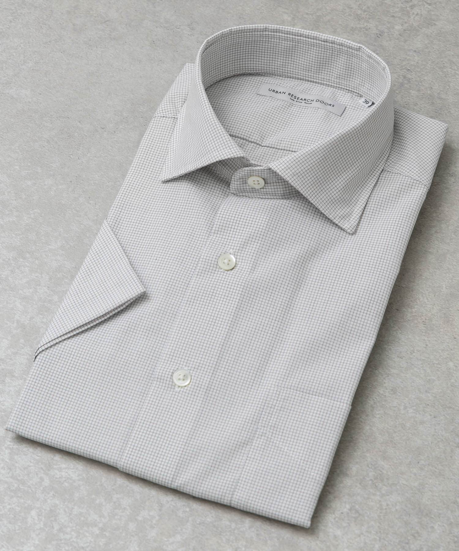LIFE STYLE TAILOR　セミワイド半袖シャツ BRN-CH 37