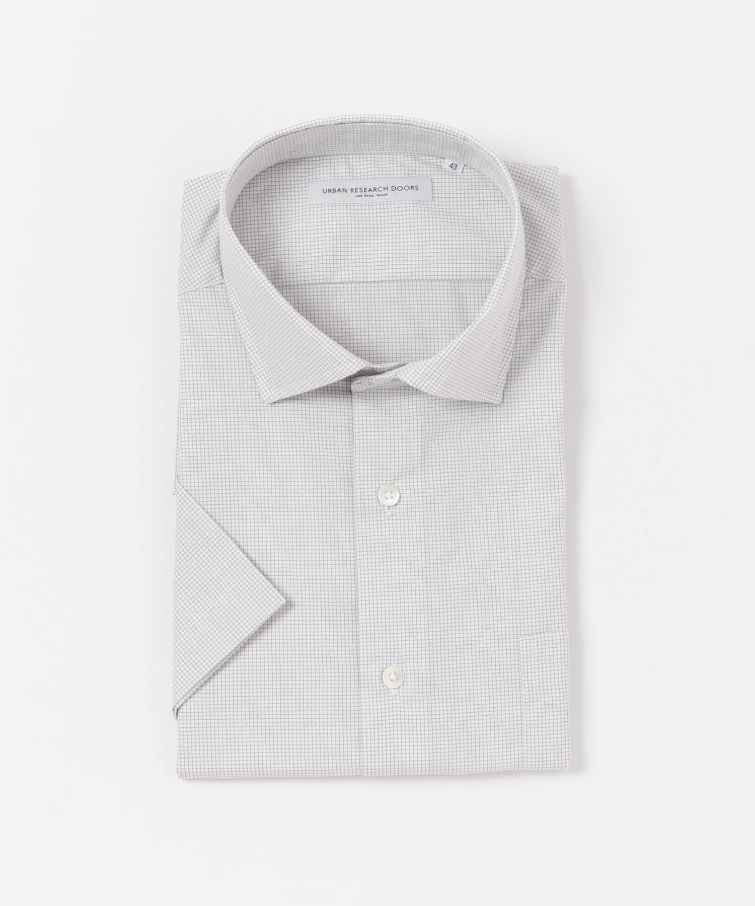 LIFE STYLE TAILOR　セミワイド半袖シャツ BRN-CH 37