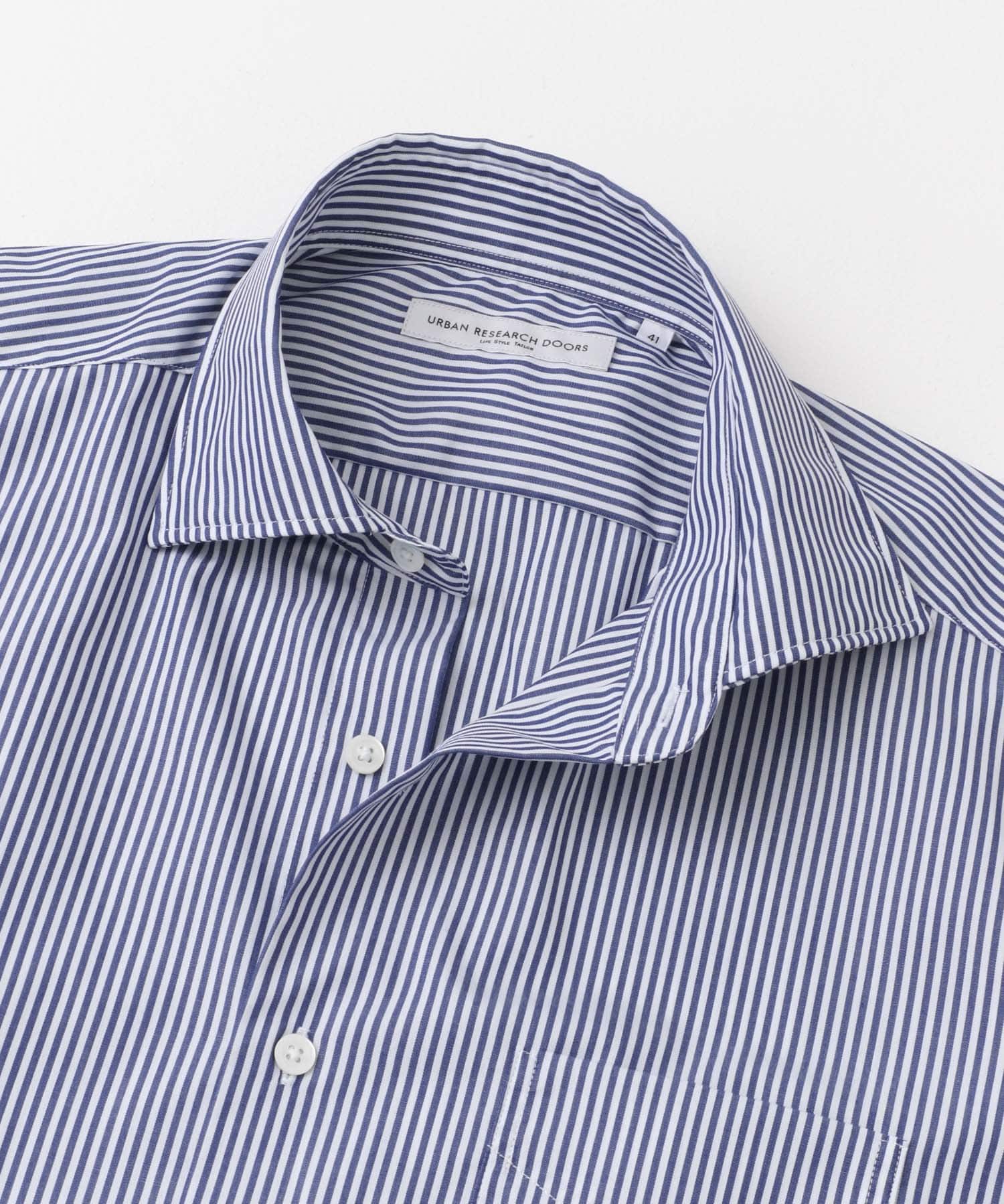 LIFE STYLE TAILOR　セミワイド半袖シャツ NVY-ST 37