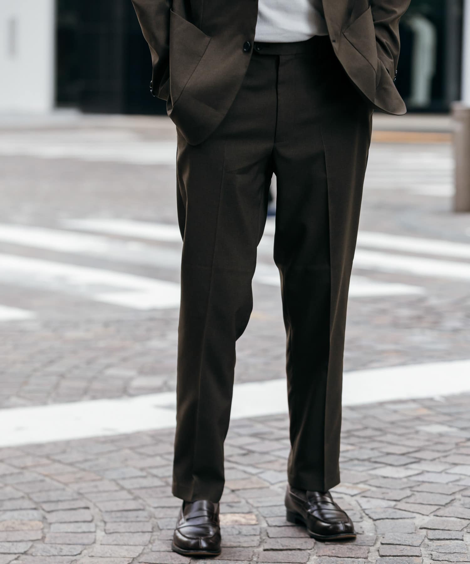 LIFE STYLE TAILOR　リネンライクコンフォータブルパンツ