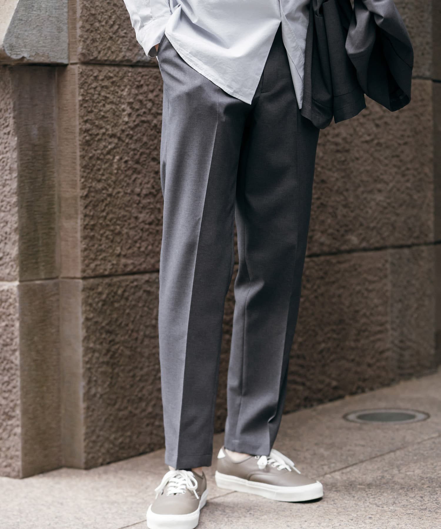 LIFE STYLE TAILOR　リネンライクコンフォータブルパンツ