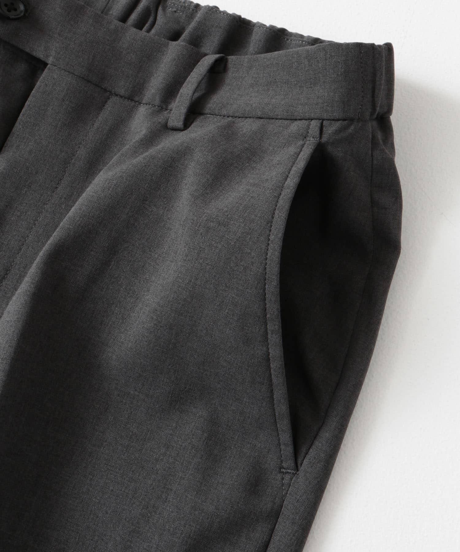 LIFE STYLE TAILOR　リネンライクコンフォータブルパンツ GRAY S