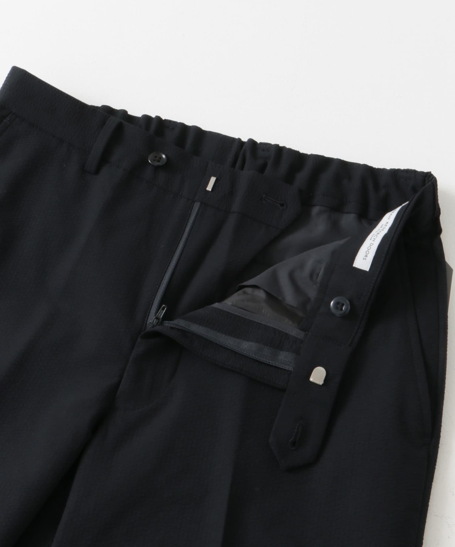 『イージーケア』LIFE STYLE TAILOR　シアサッカーコンフォータブルパンツ NAVY S