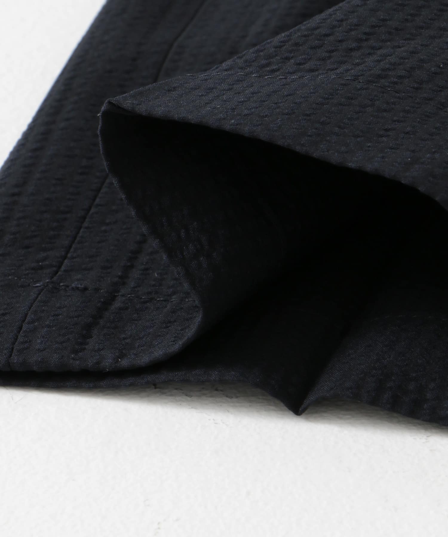 『イージーケア』LIFE STYLE TAILOR　シアサッカーコンフォータブルパンツ NAVY S
