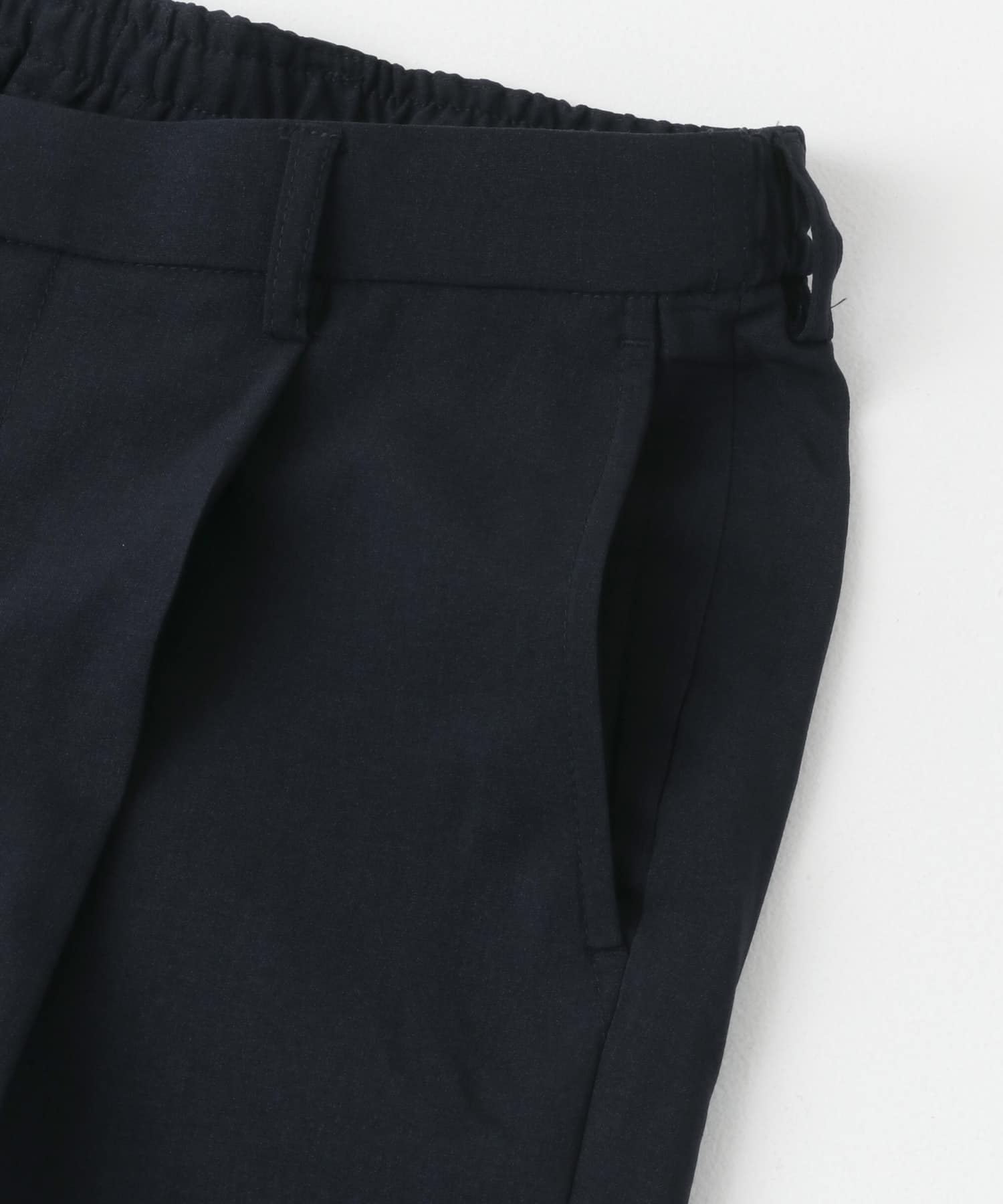 『イージーケア』LIFE STYLE TAILOR　メランジトロストレッチパンツ NAVY S