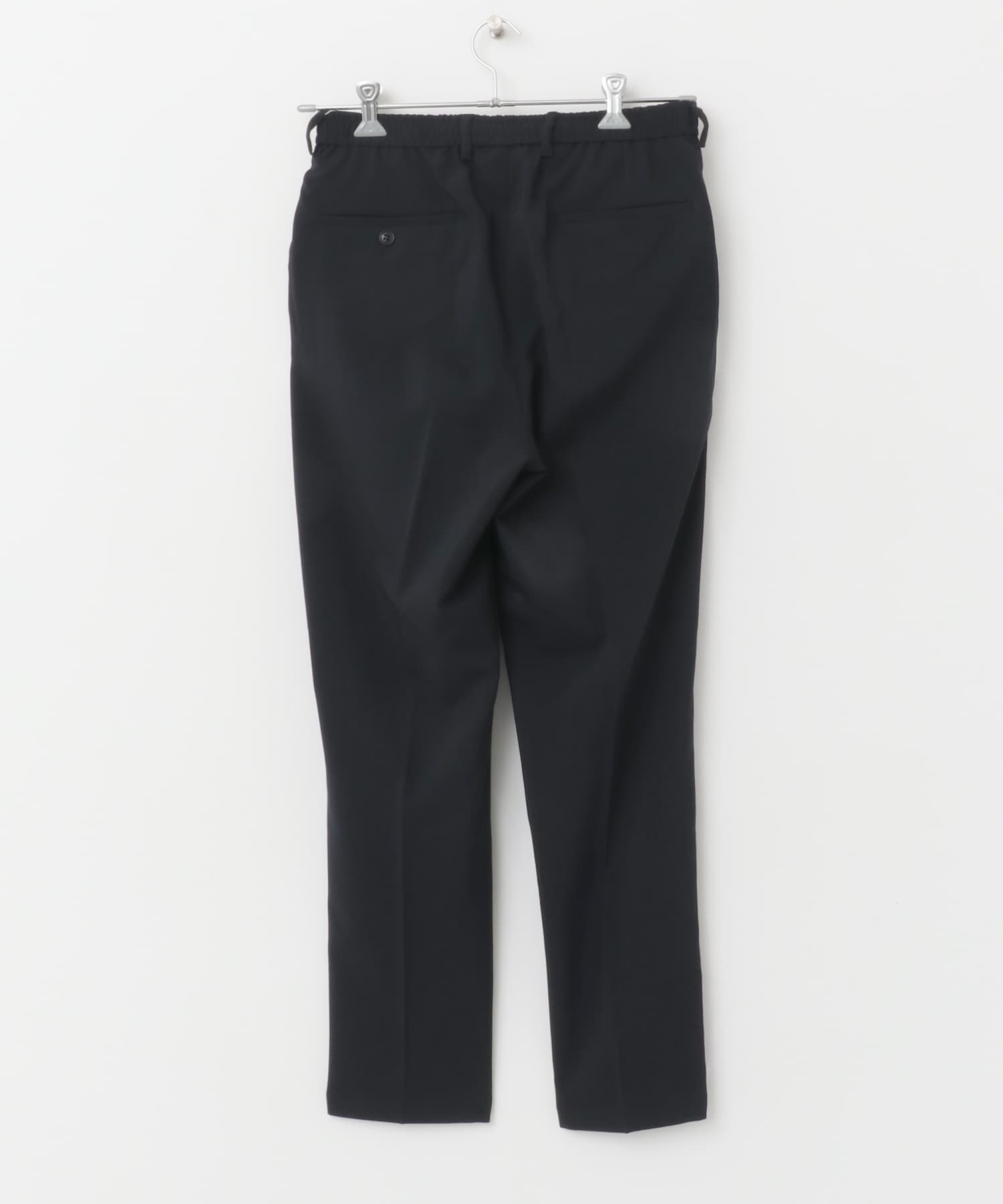 『イージーケア』LIFE STYLE TAILOR　メランジトロストレッチパンツ NAVY S