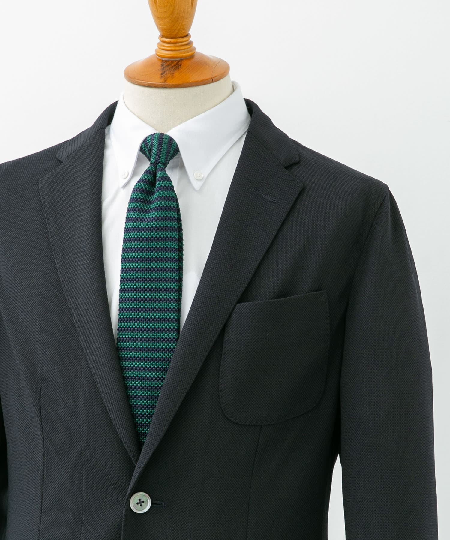 『イージーケア/速乾』LIFE STYLE TAILOR　メランジニットイージージャケット NAVY 48