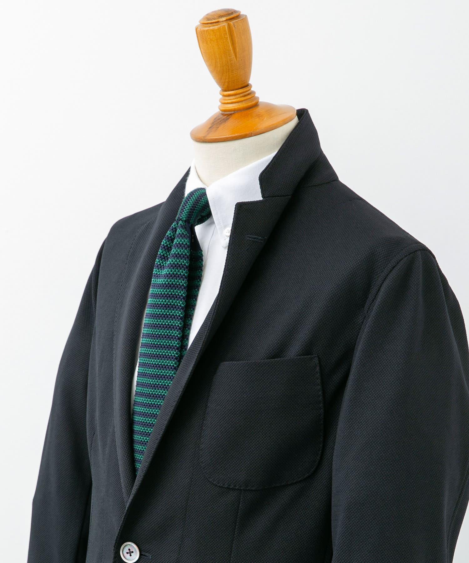 『イージーケア/速乾』LIFE STYLE TAILOR　メランジニットイージージャケット NAVY 50