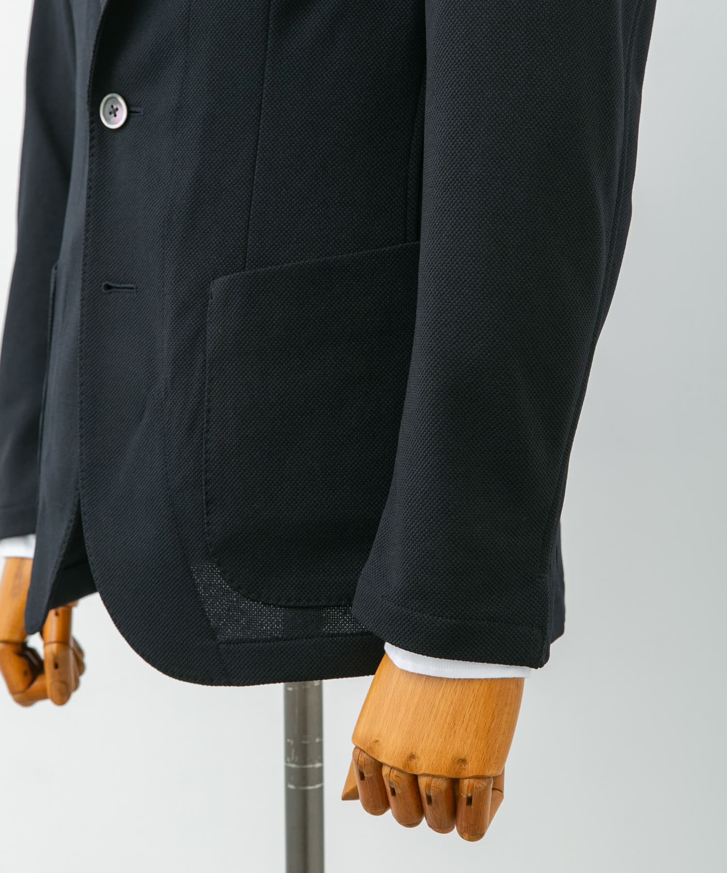 『イージーケア/速乾』LIFE STYLE TAILOR　メランジニットイージージャケット NAVY 50