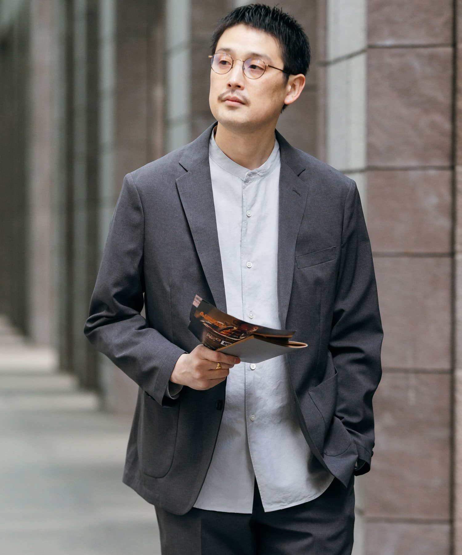 LIFE STYLE TAILOR　リネンライクコンフォータブルジャケット