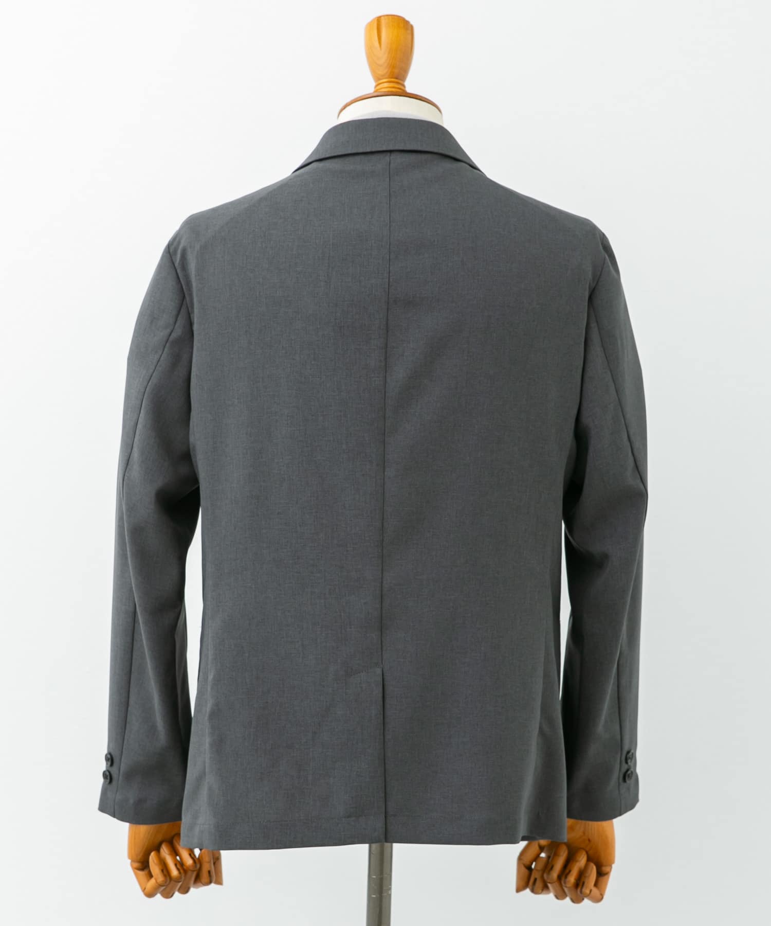LIFE STYLE TAILOR　リネンライクコンフォータブルジャケット GRAY L