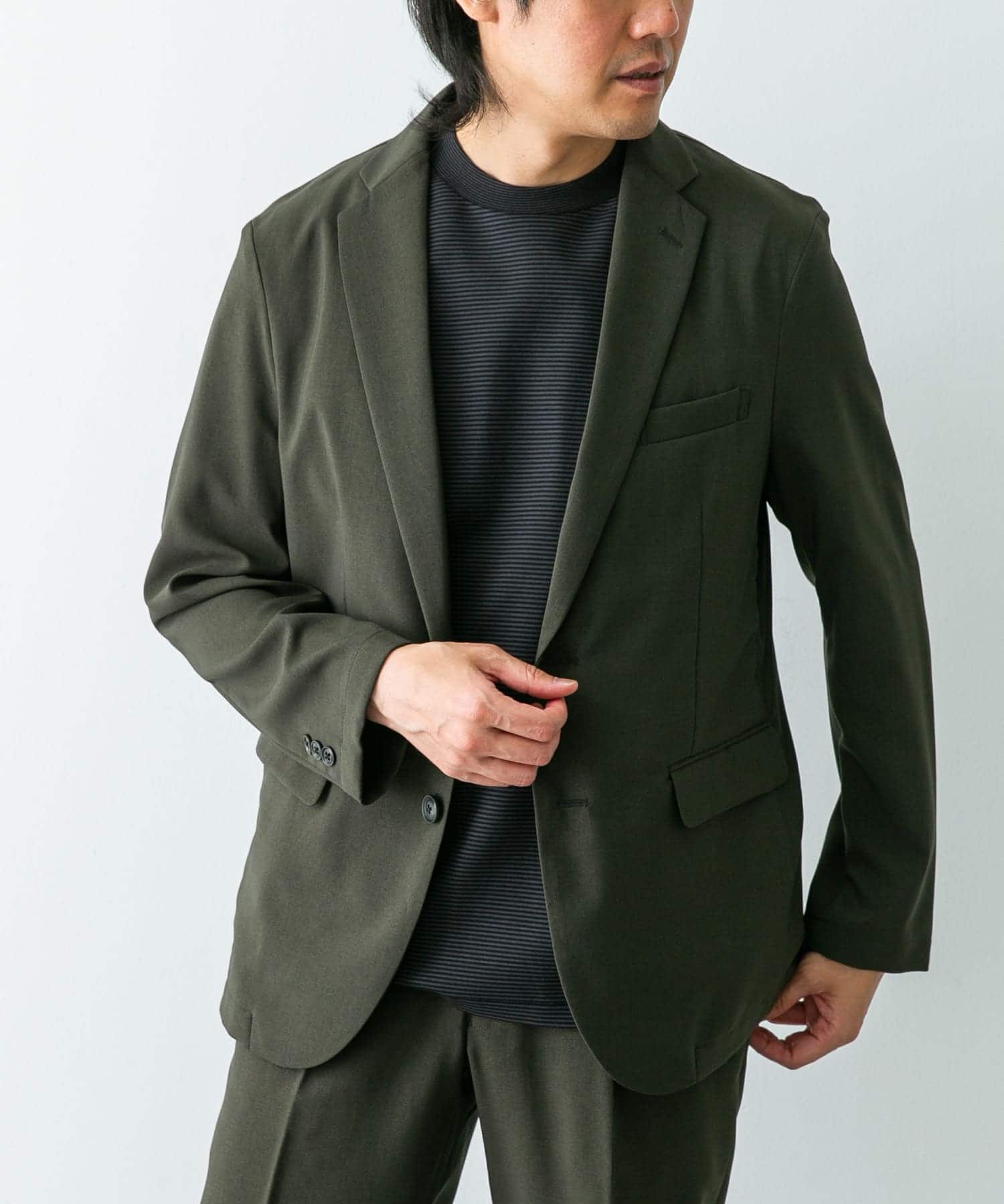 『イージーケア』LIFE STYLE TAILOR　メランジトロストレッチジャケット