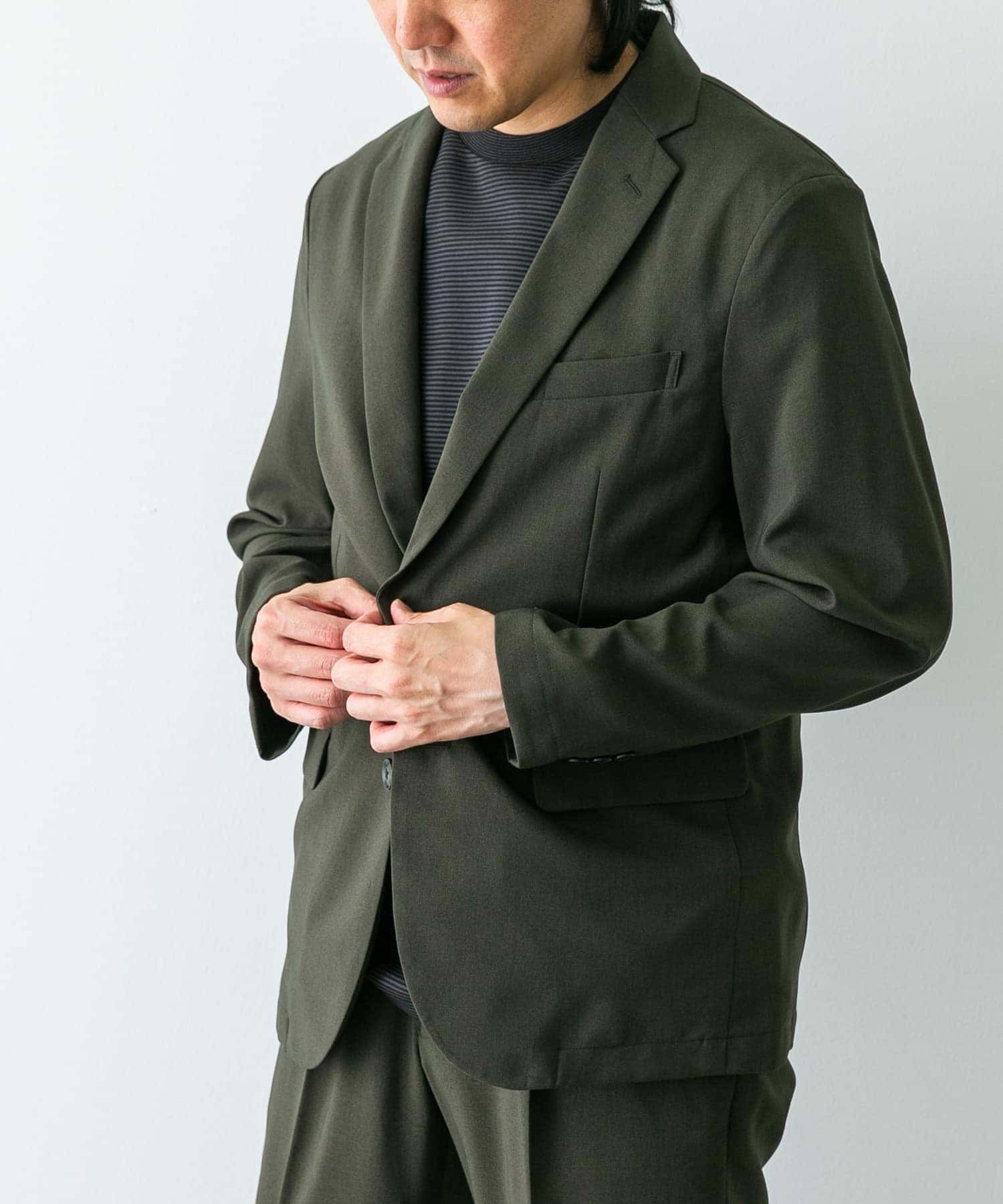 イージーケア』LIFE STYLE TAILOR メランジトロストレッチジャケット(S