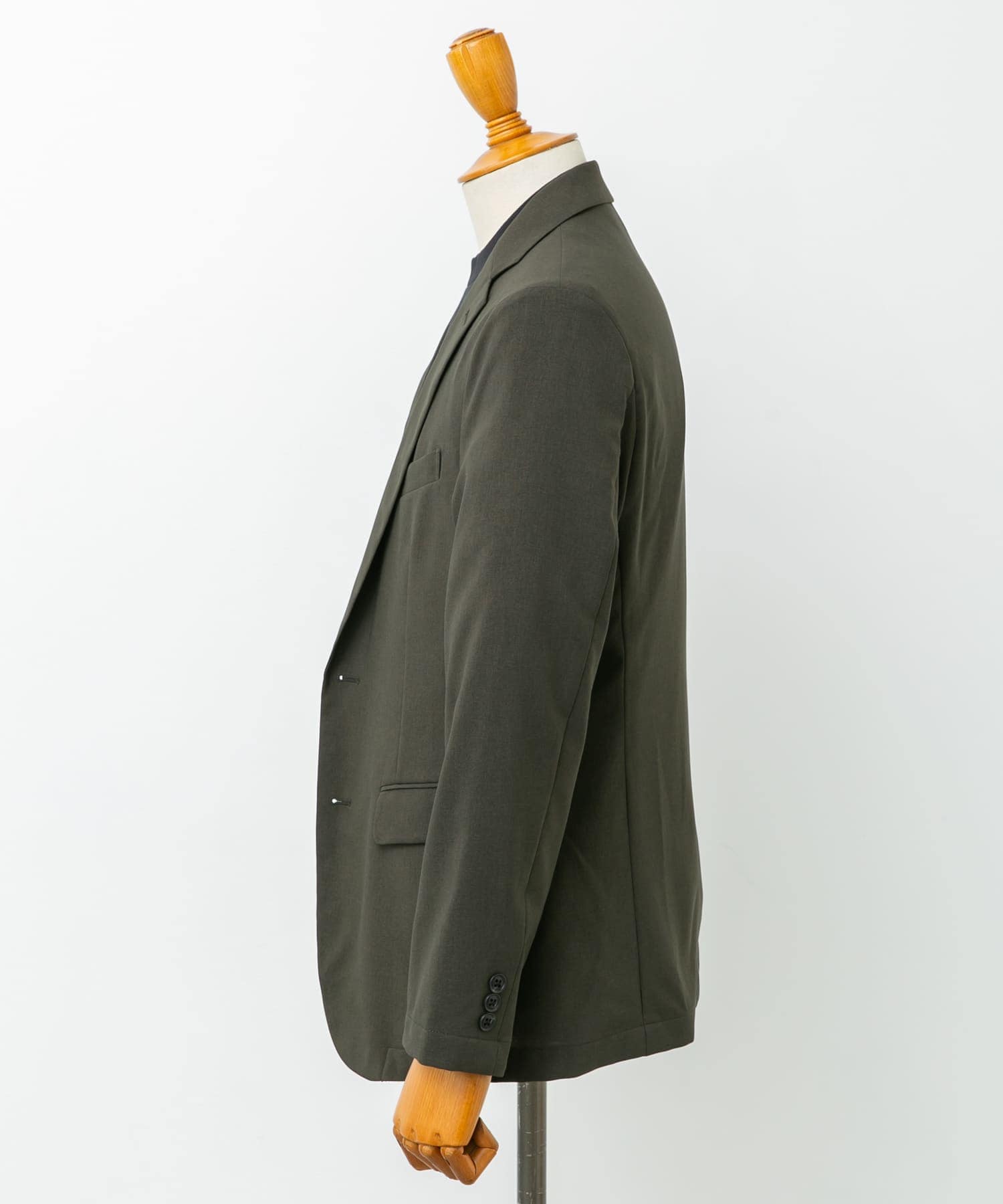 『イージーケア』LIFE STYLE TAILOR　メランジトロストレッチジャケット KHAKI M
