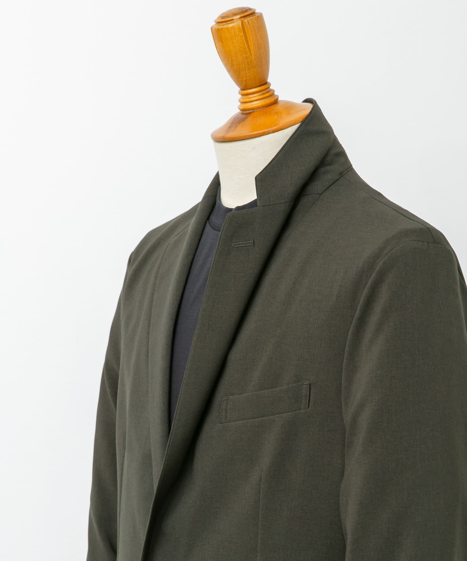 『イージーケア』LIFE STYLE TAILOR　メランジトロストレッチジャケット KHAKI L