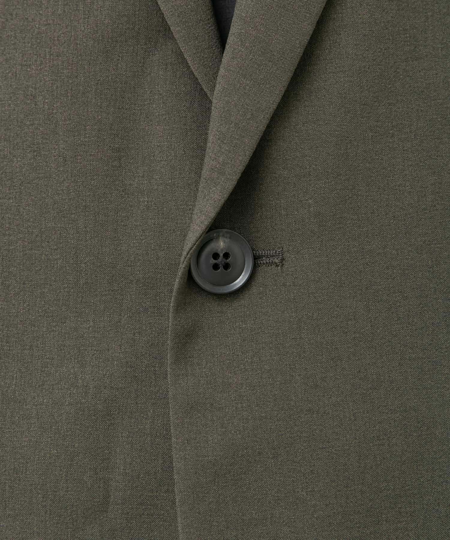 『イージーケア』LIFE STYLE TAILOR　メランジトロストレッチジャケット KHAKI L