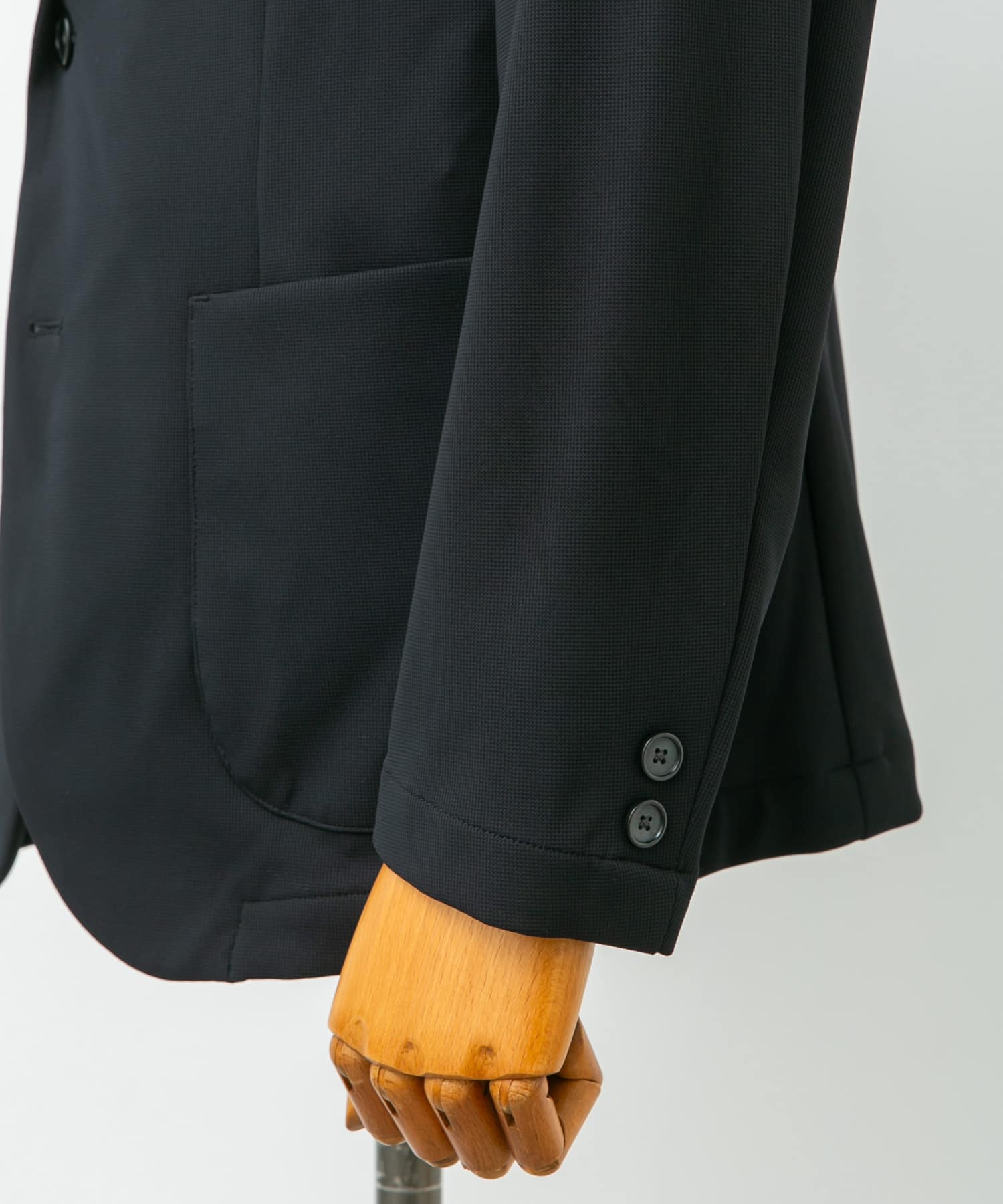 『イージーケア』LIFE STYLE TAILOR　サーフニットジャケット NAVY L