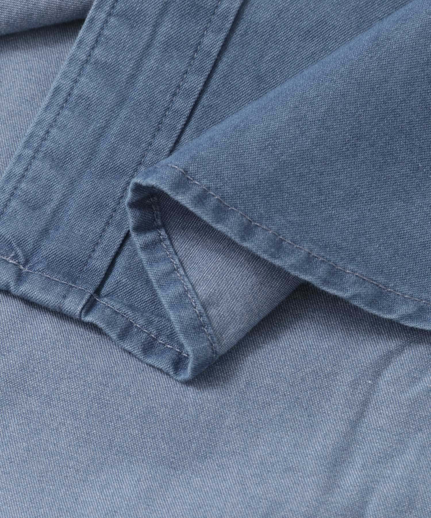 LIFE STYLE TAILOR　デニムボタンダウンシャツ BLUE S
