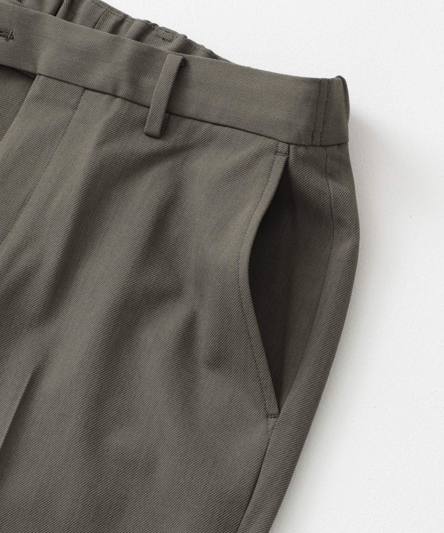 『イージーケア』LIFE STYLE TAILOR　カルゼストレッチコンフォータブルパンツ SAGE KHAKI S