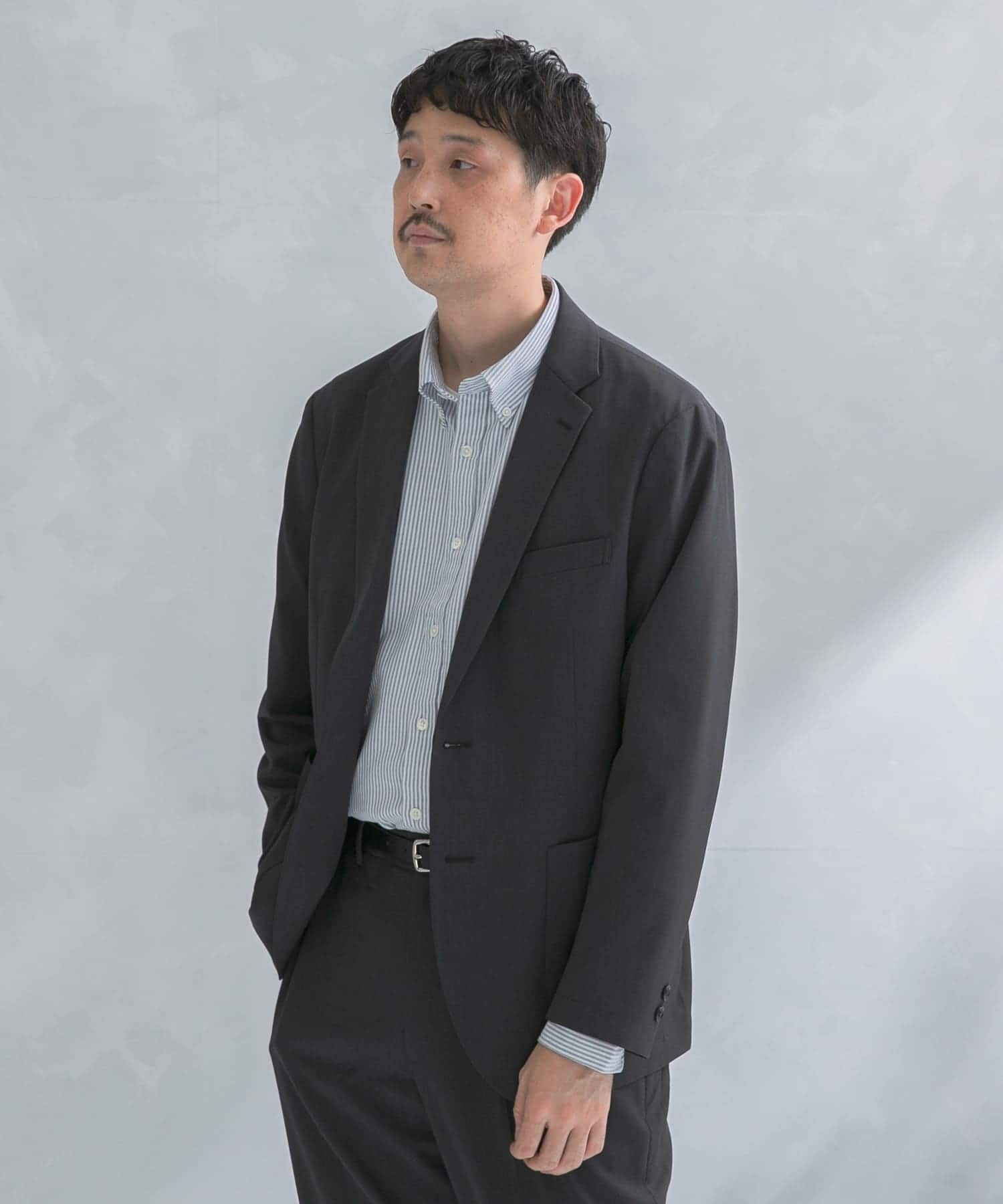 【BLACK】『イージーケア』LIFE STYLE TAILOR シアサッカーコンフォータブルジャケット セール】『イージーケア』LIFE STYLE TAILOR シアサッカー