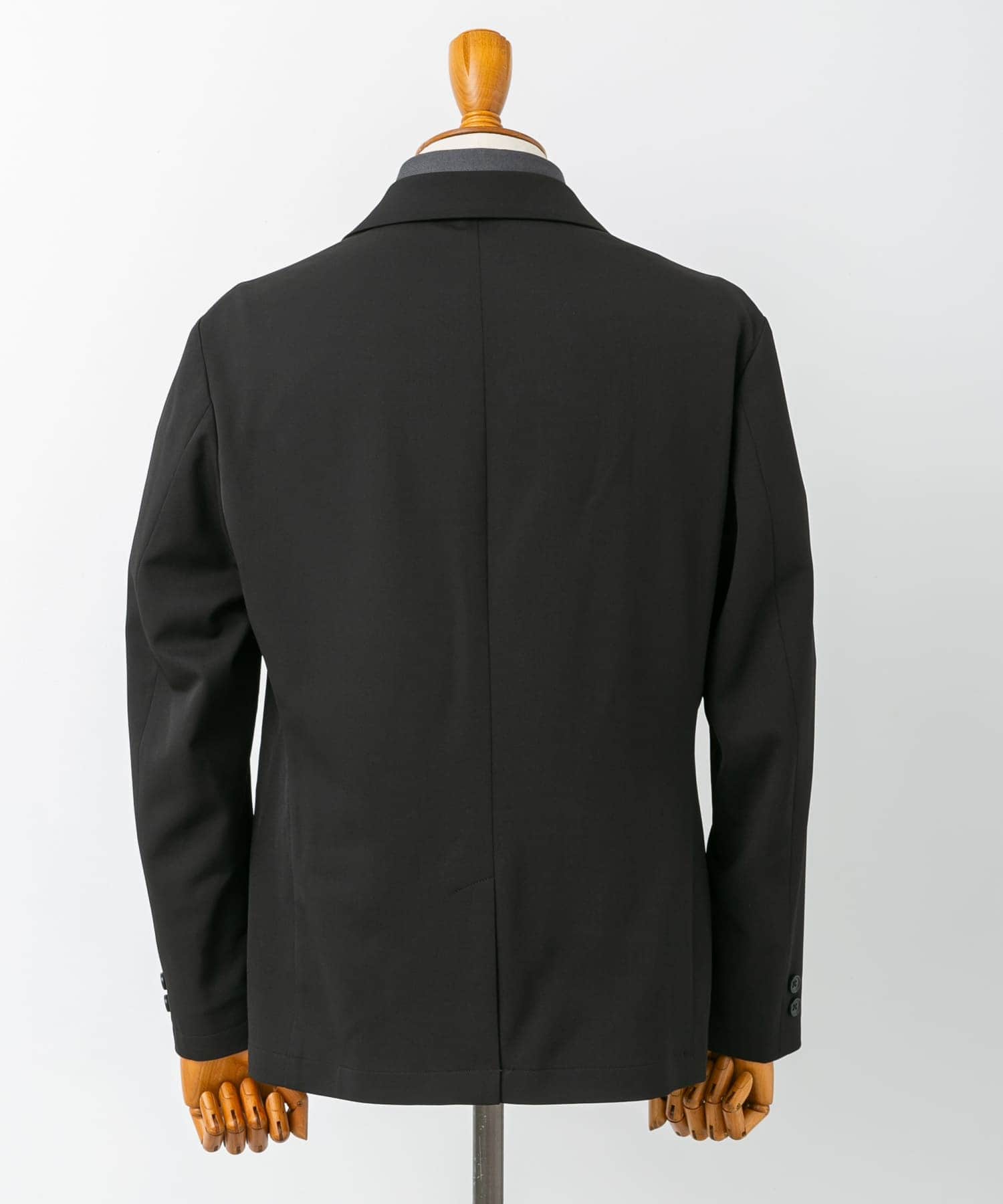 『イージーケア』LIFE STYLE TAILOR　カルゼストレッチコンフォータブルジャケット BLUE GRAY M