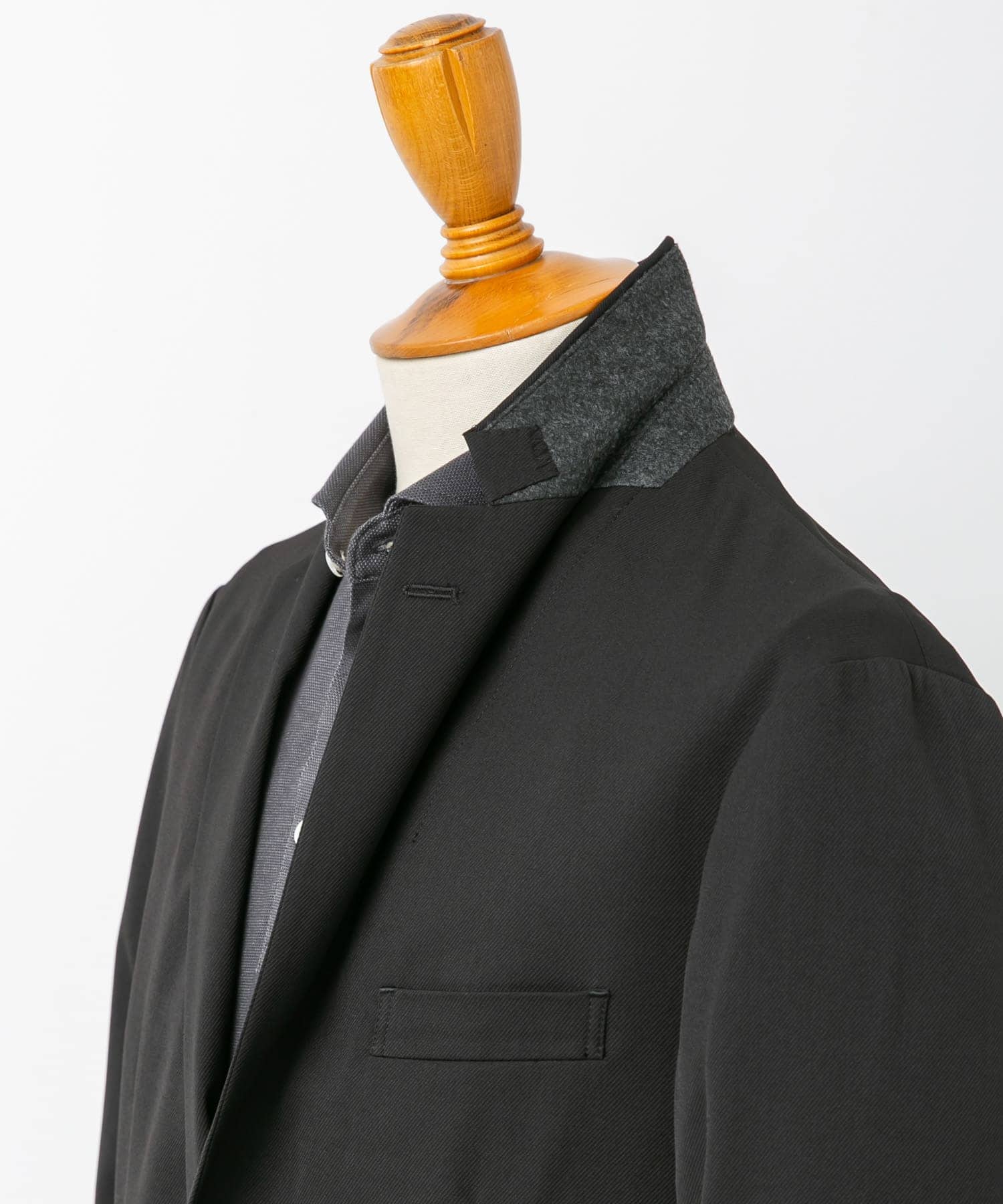 『イージーケア』LIFE STYLE TAILOR　カルゼストレッチコンフォータブルジャケット BLUE GRAY M