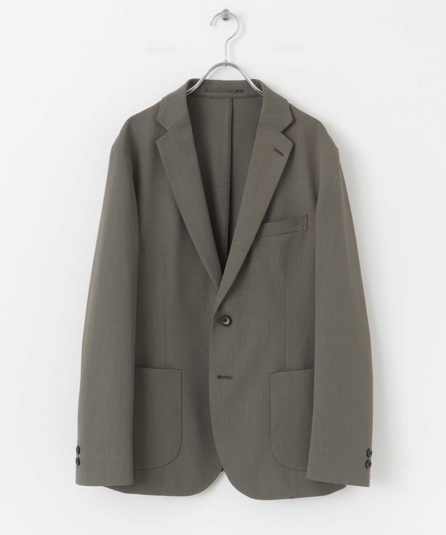 『イージーケア』LIFE STYLE TAILOR　カルゼストレッチコンフォータブルジャケット SAGE KHAKI S