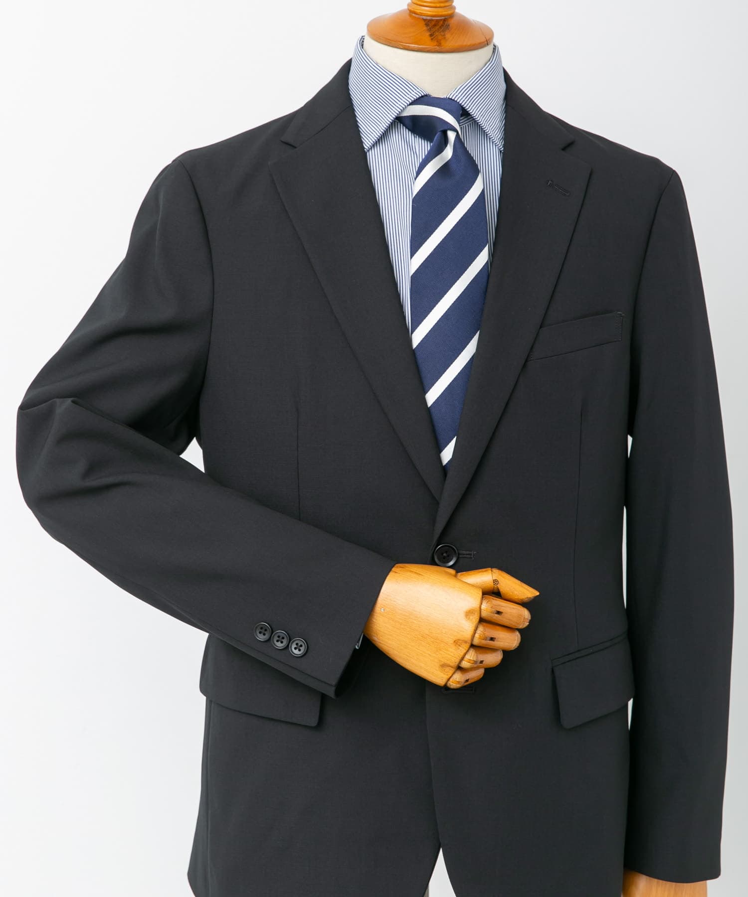 『イージーケア』LIFE STYLE TAILOR　クリアツイルコンフォータブルスマートジャケット NAVY M