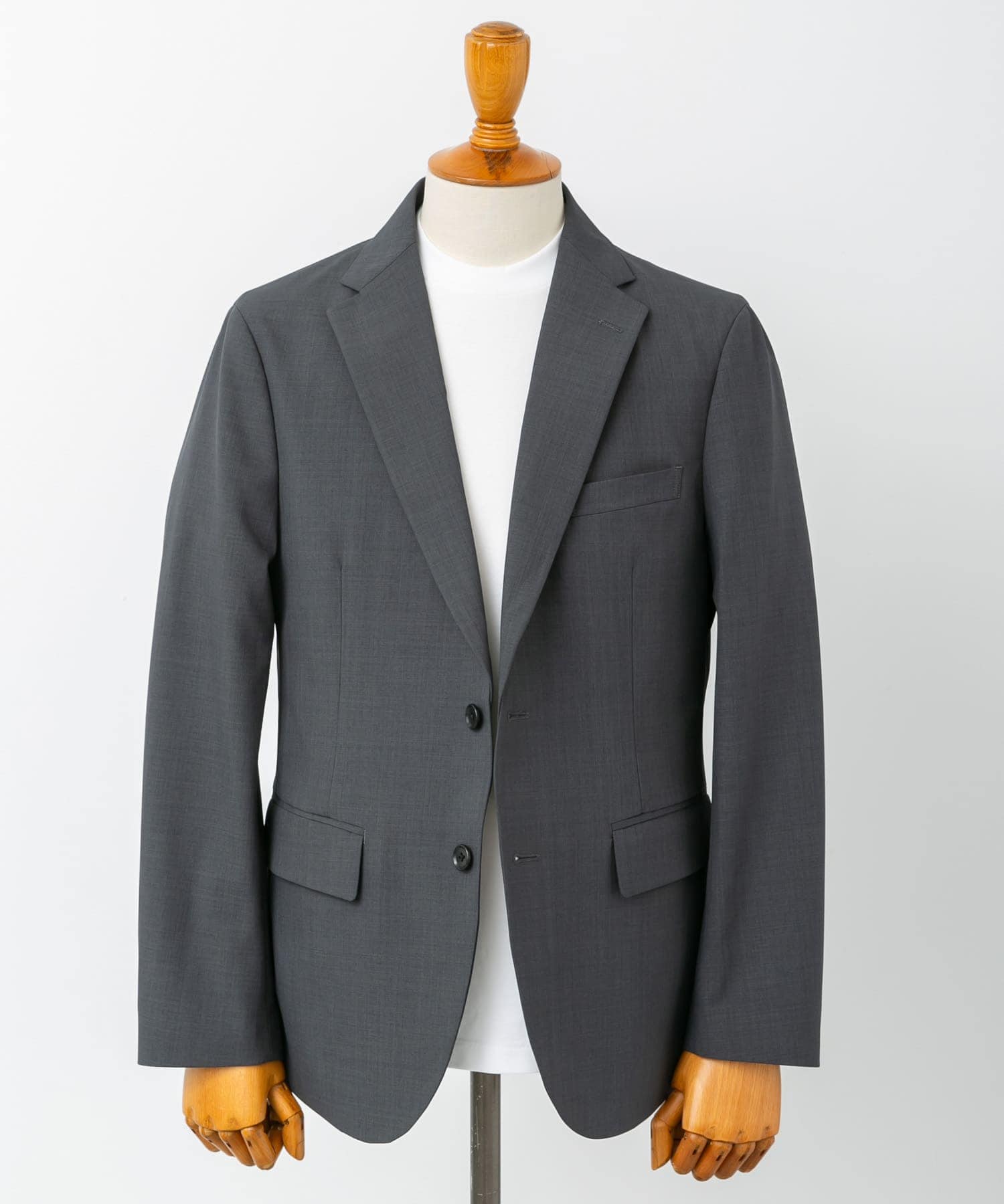 『イージーケア』LIFE STYLE TAILOR　クリアツイルコンフォータブルスマートジャケット GRAY S