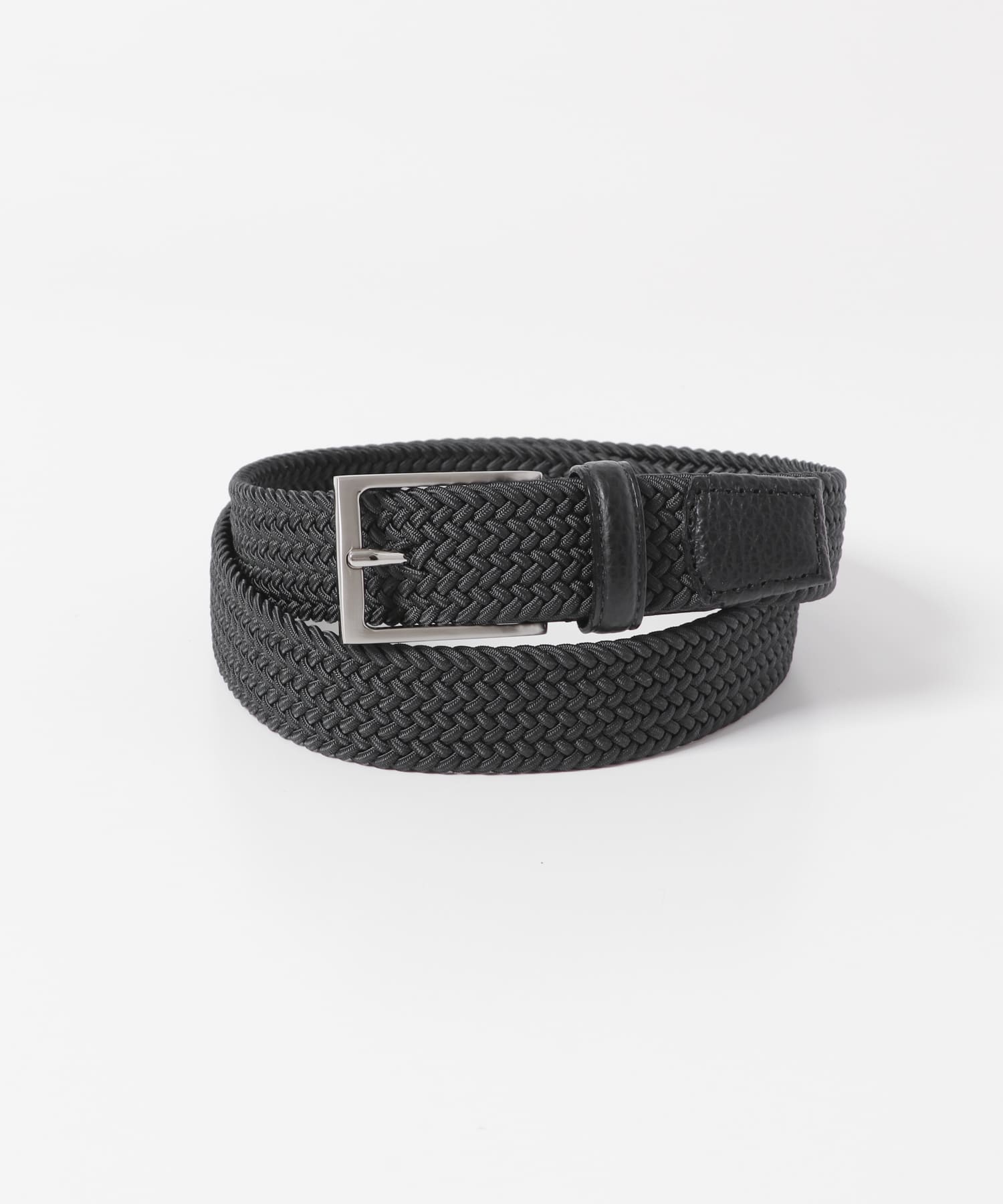 LIFE STYLE TAILOR　イタリアンメッシュベルト BLACK FREE