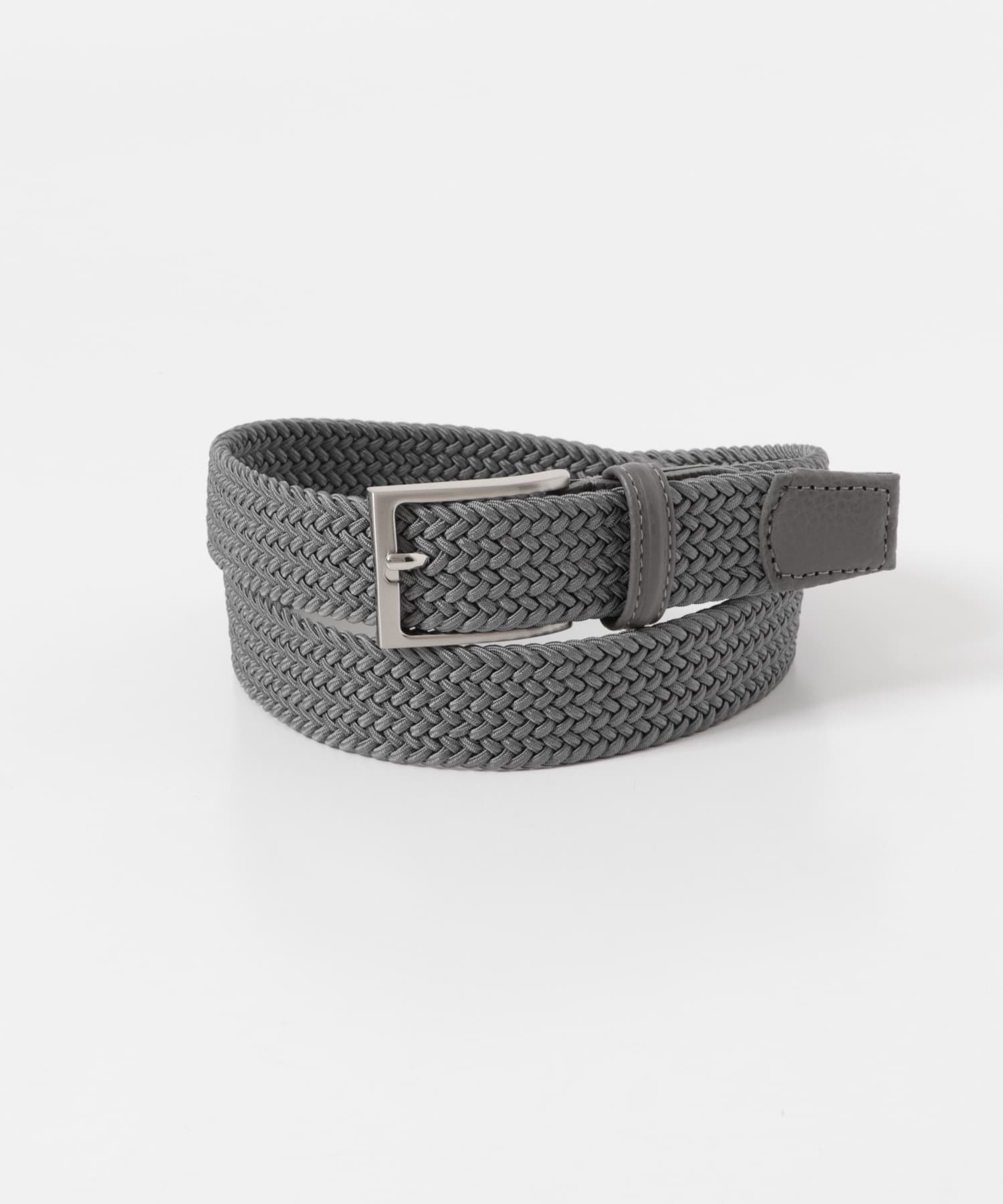 LIFE STYLE TAILOR　イタリアンメッシュベルト GRAY FREE