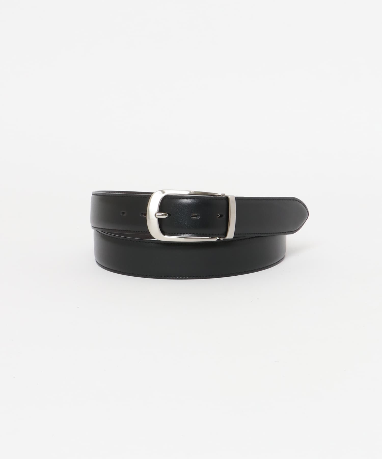 LIFE STYLE TAILOR　リバーシブルレザーベルト BLK-BRN FREE