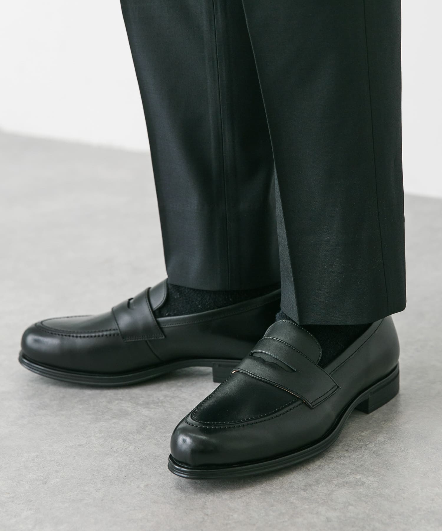 LIFE STYLE TAILOR　マルチスペックコインローファー BLACK 7