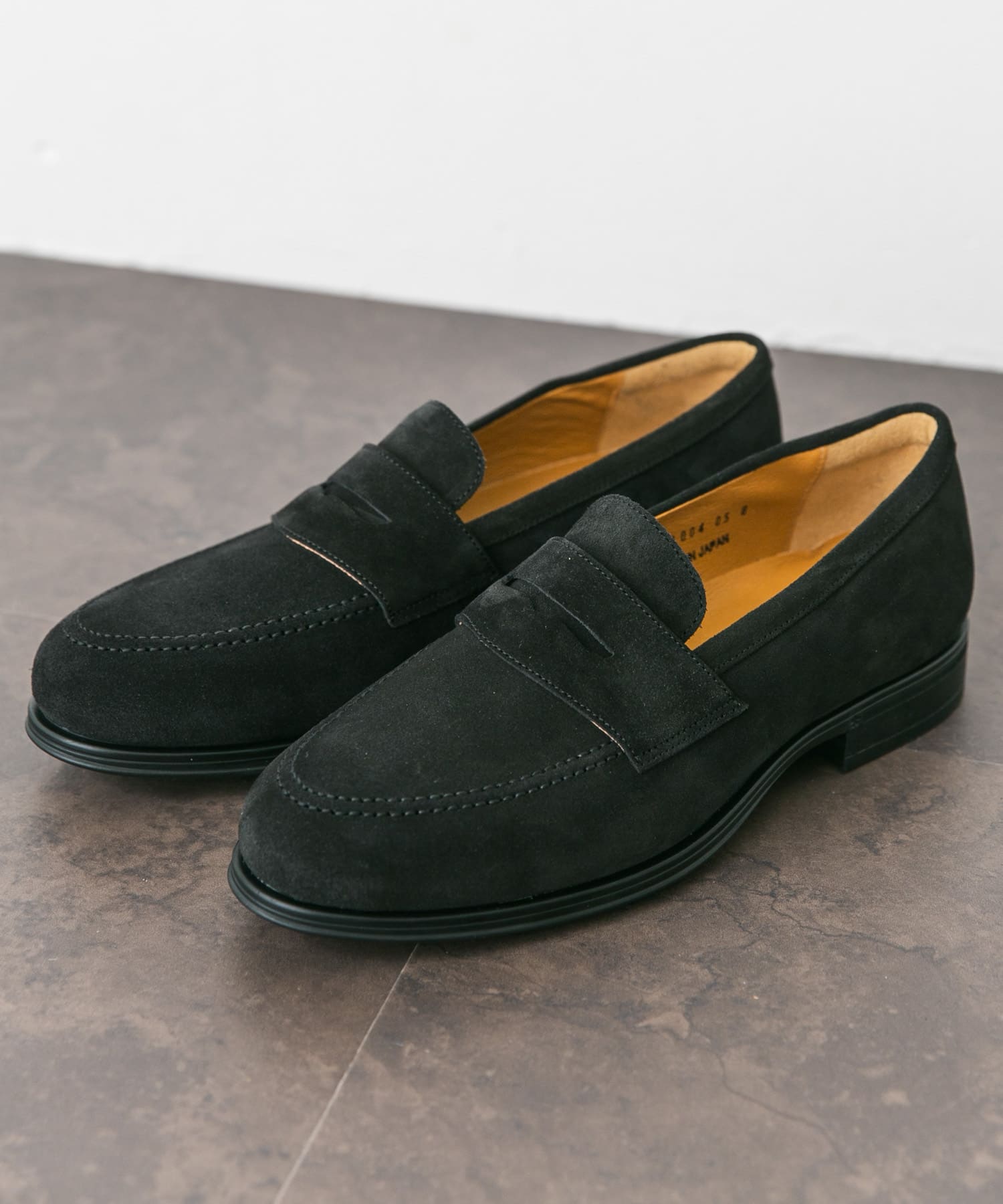 LIFE STYLE TAILOR　マルチスペックスエードコインローファー BLACK 7