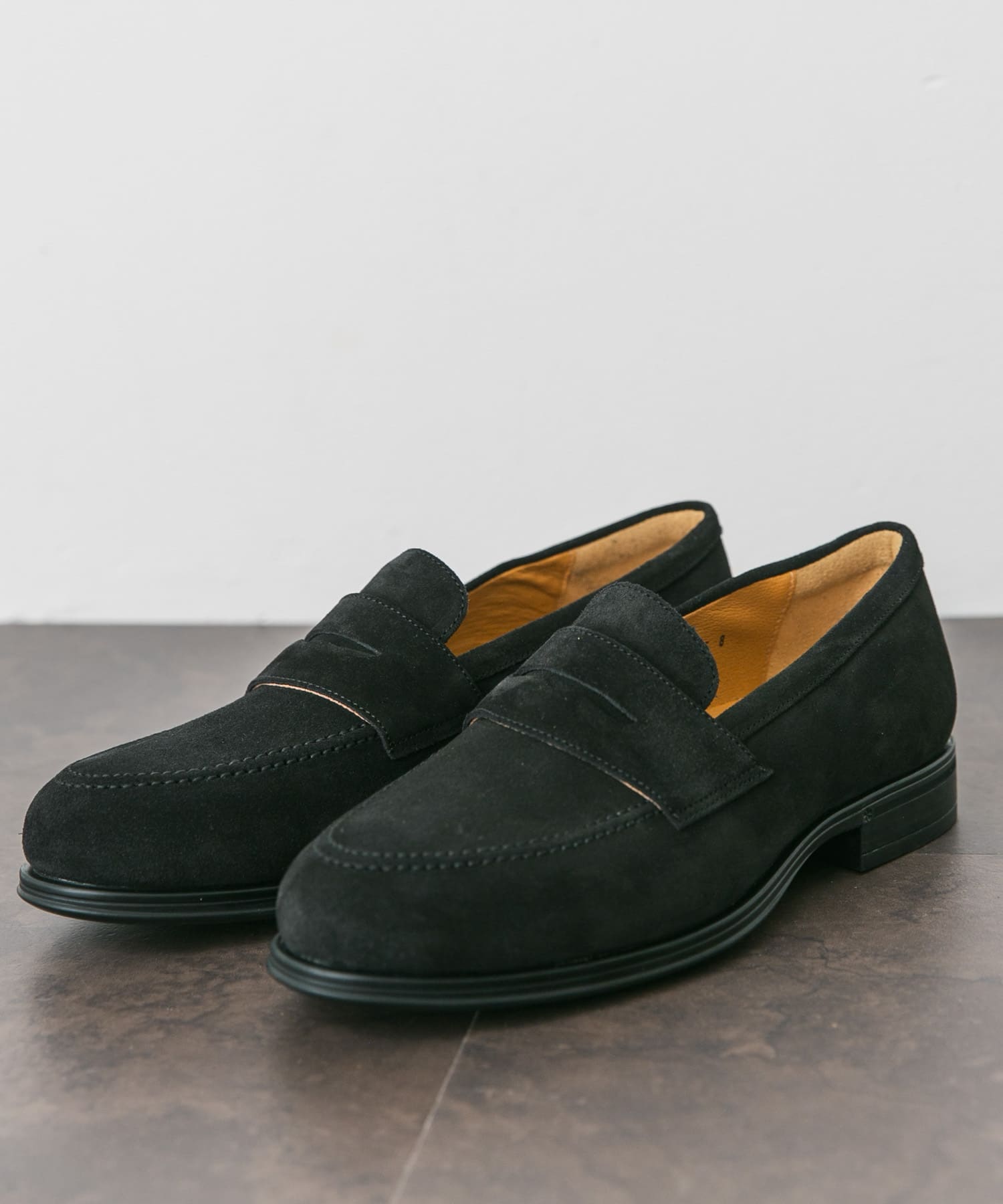 LIFE STYLE TAILOR　マルチスペックスエードコインローファー BLACK 7