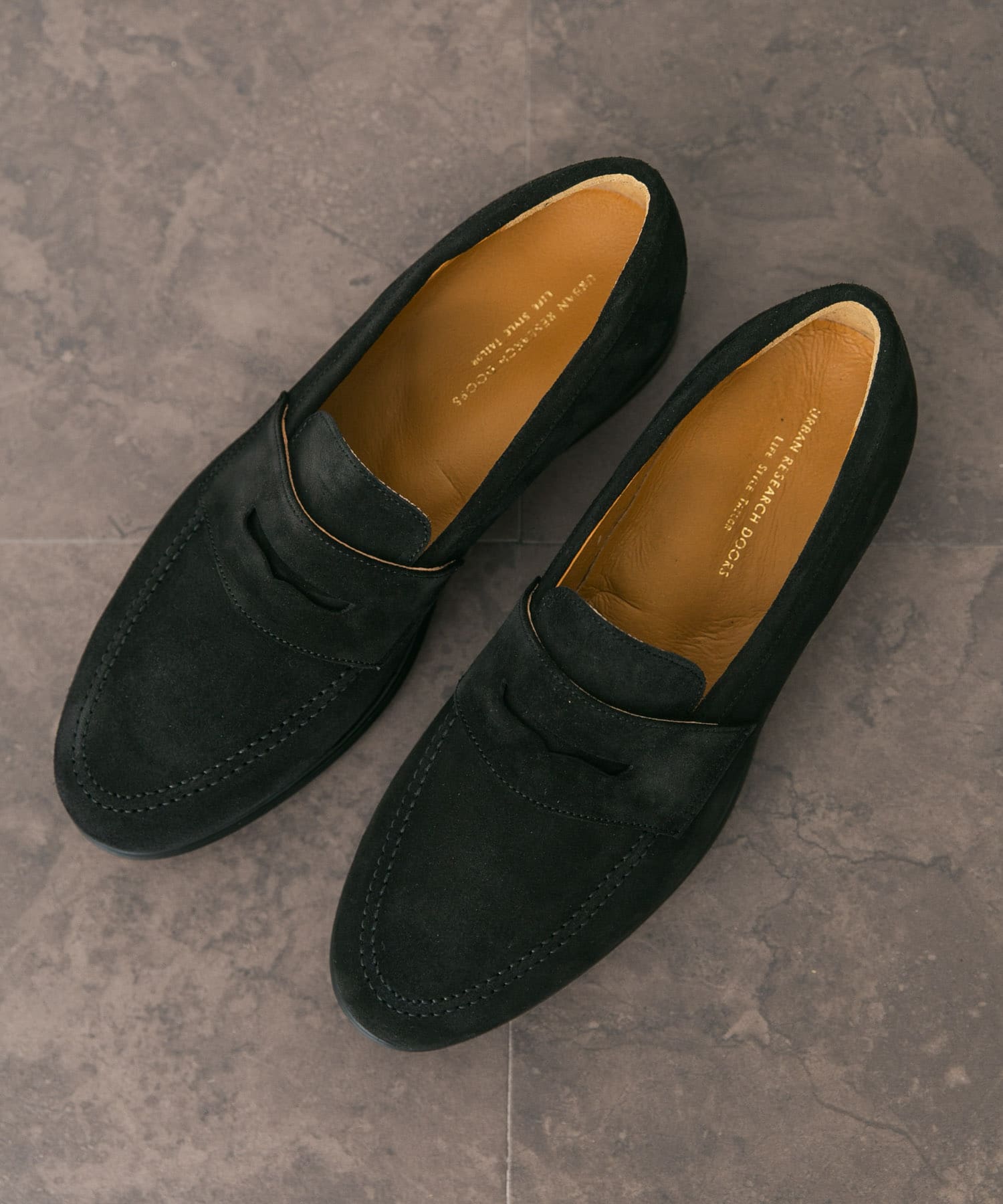 LIFE STYLE TAILOR　マルチスペックスエードコインローファー BLACK 7