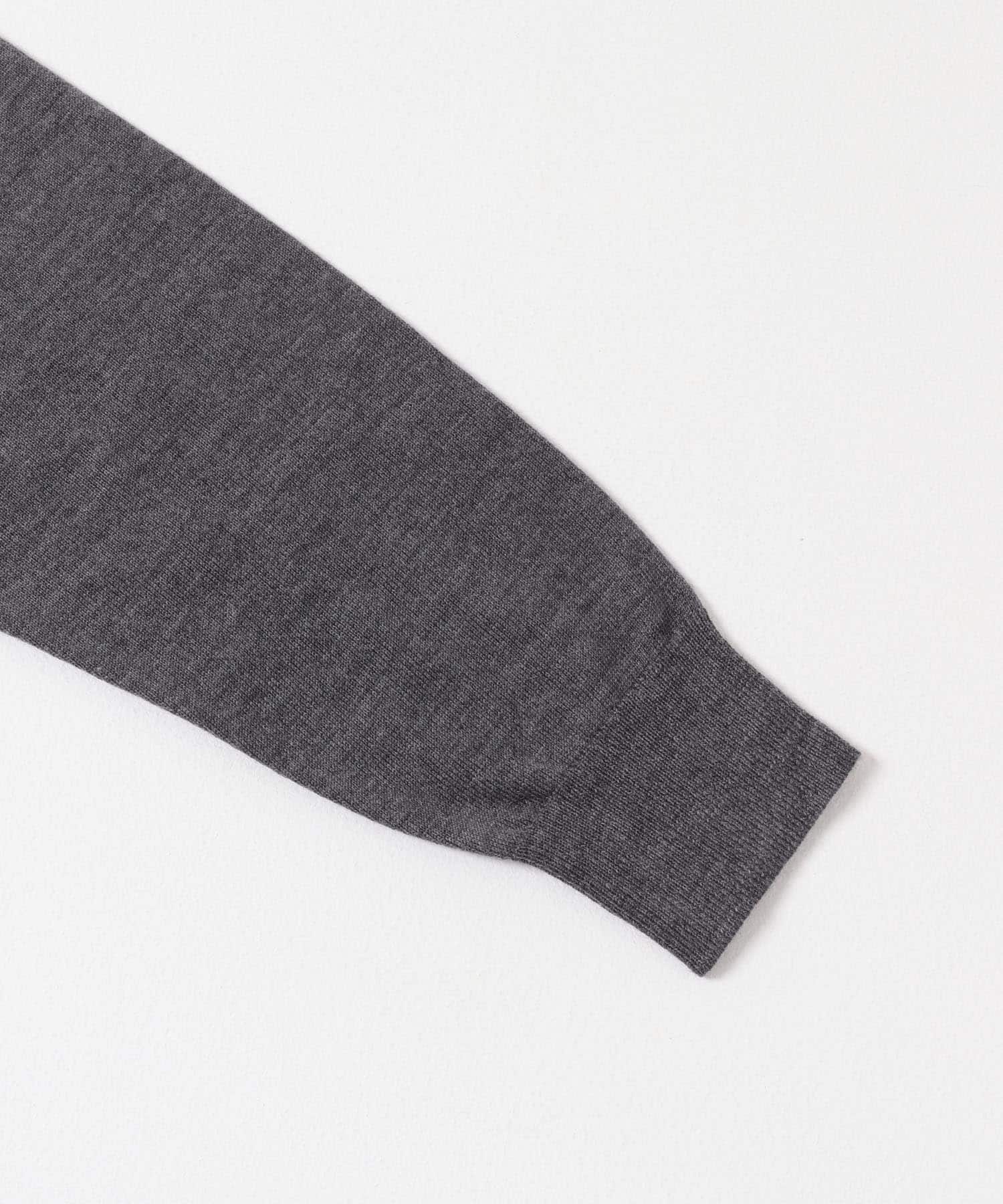 LIFE STYLE TAILOR　マシンウォッシャブルハイゲージクルーニット 杢CHARCOAL M