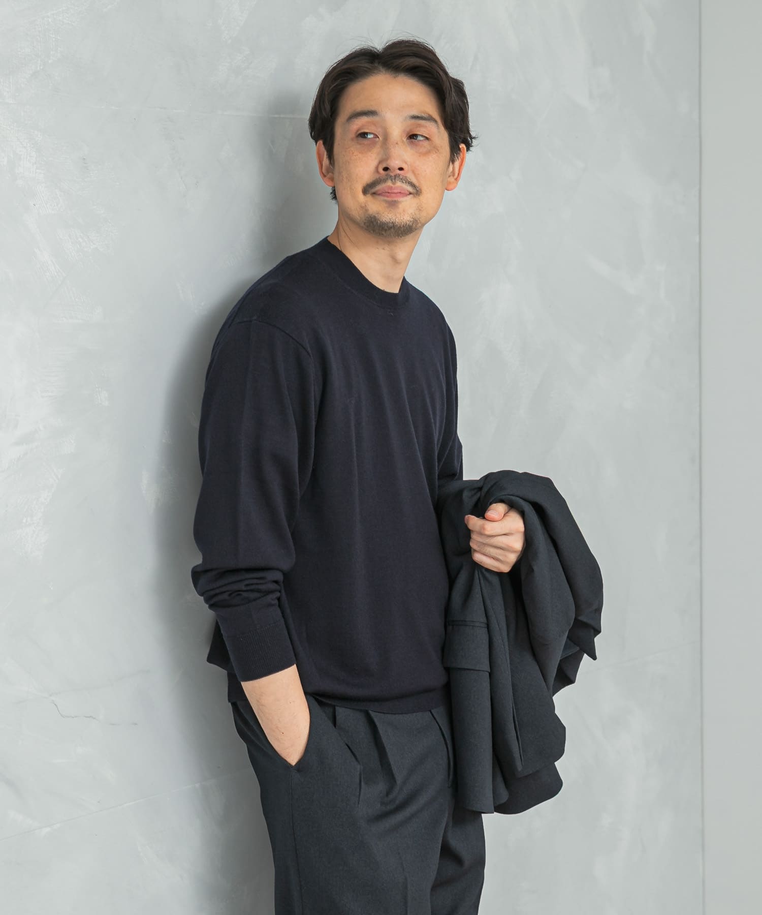 シャツ LIFE STYLE TAILOR　マシンウォッシャブルハイゲージクルーニット メンズ URBAN RESEARCH DOORS｜LIFE STYLE TAILOR マシンウォッシャブルクルー
