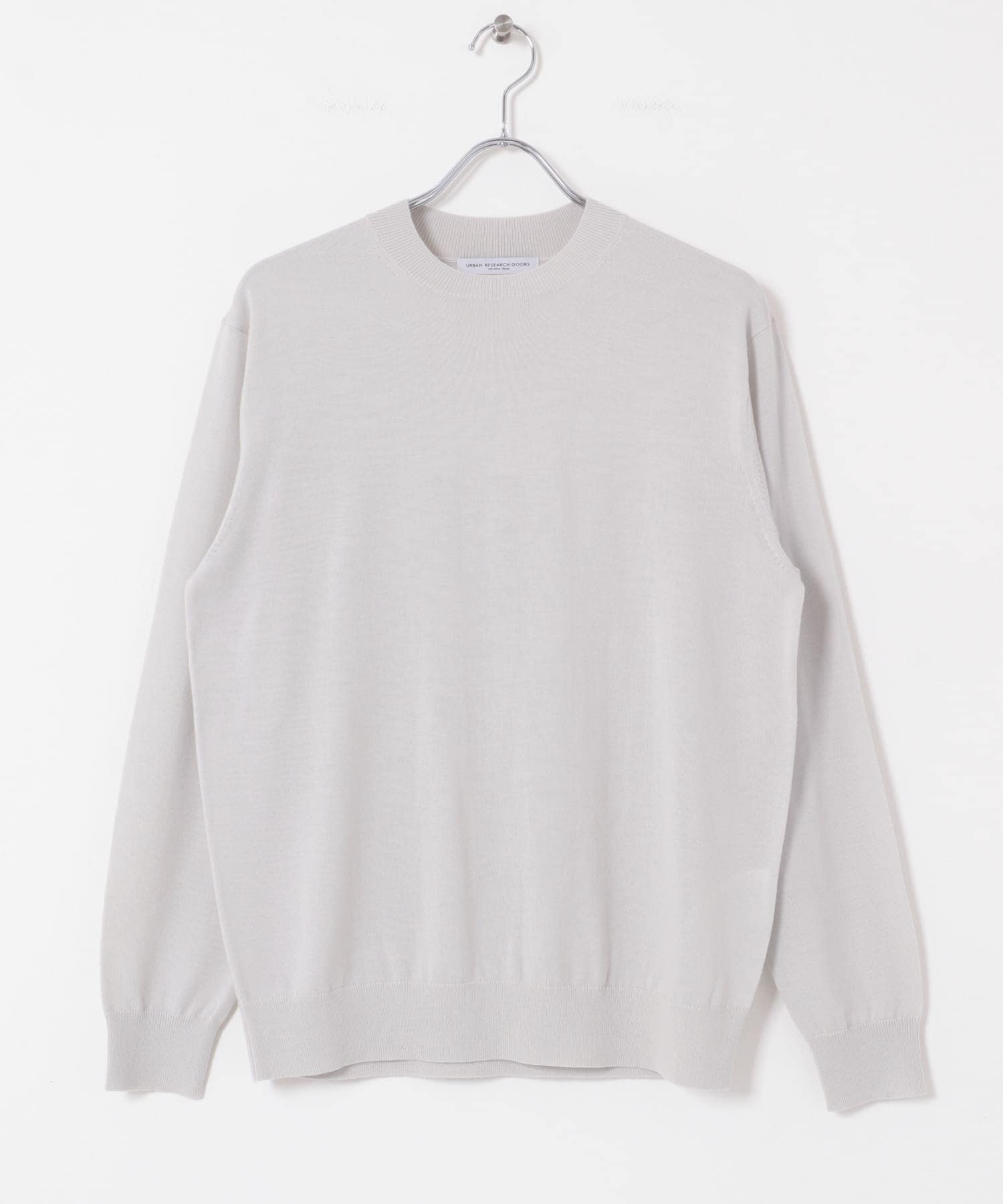 LIFE STYLE TAILOR　マシンウォッシャブルハイゲージクルーニット IVORY M