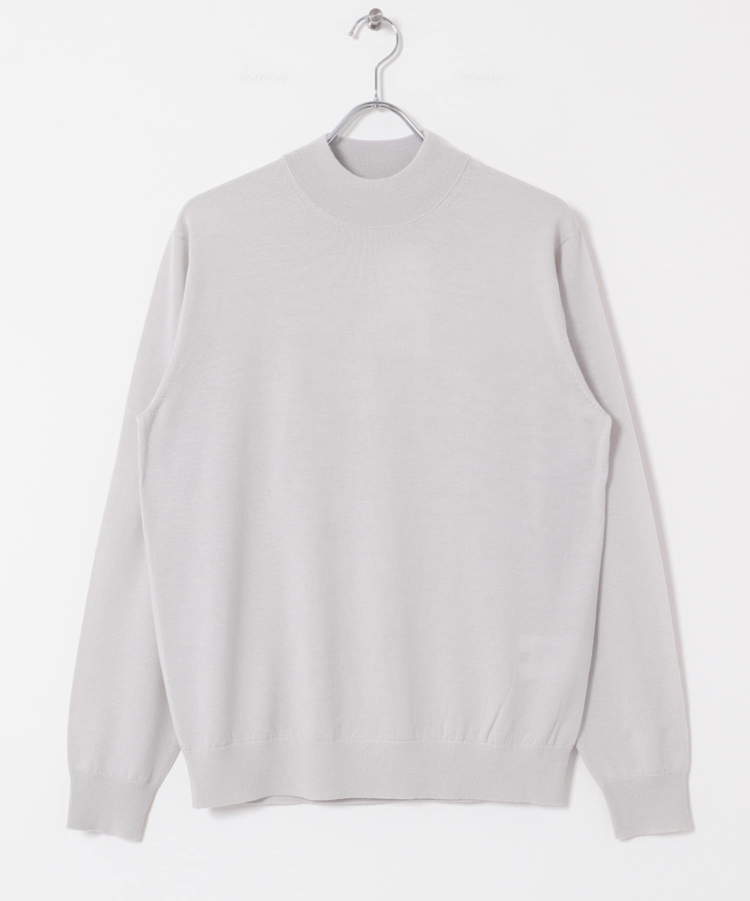 LIFE STYLE TAILOR　マシンウォッシャブルハイゲージモックニット IVORY M