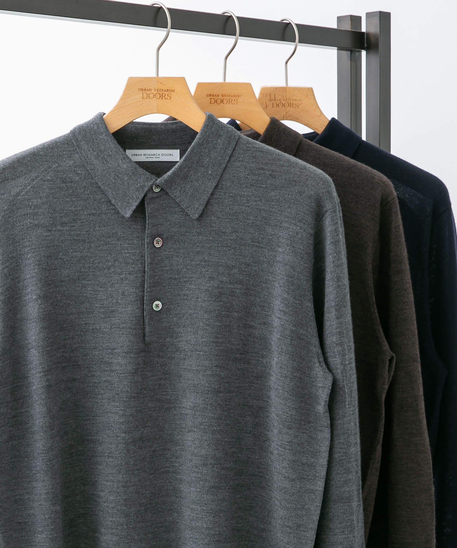 LIFE STYLE TAILOR　マシンウォッシャブルハイゲージニットポロ