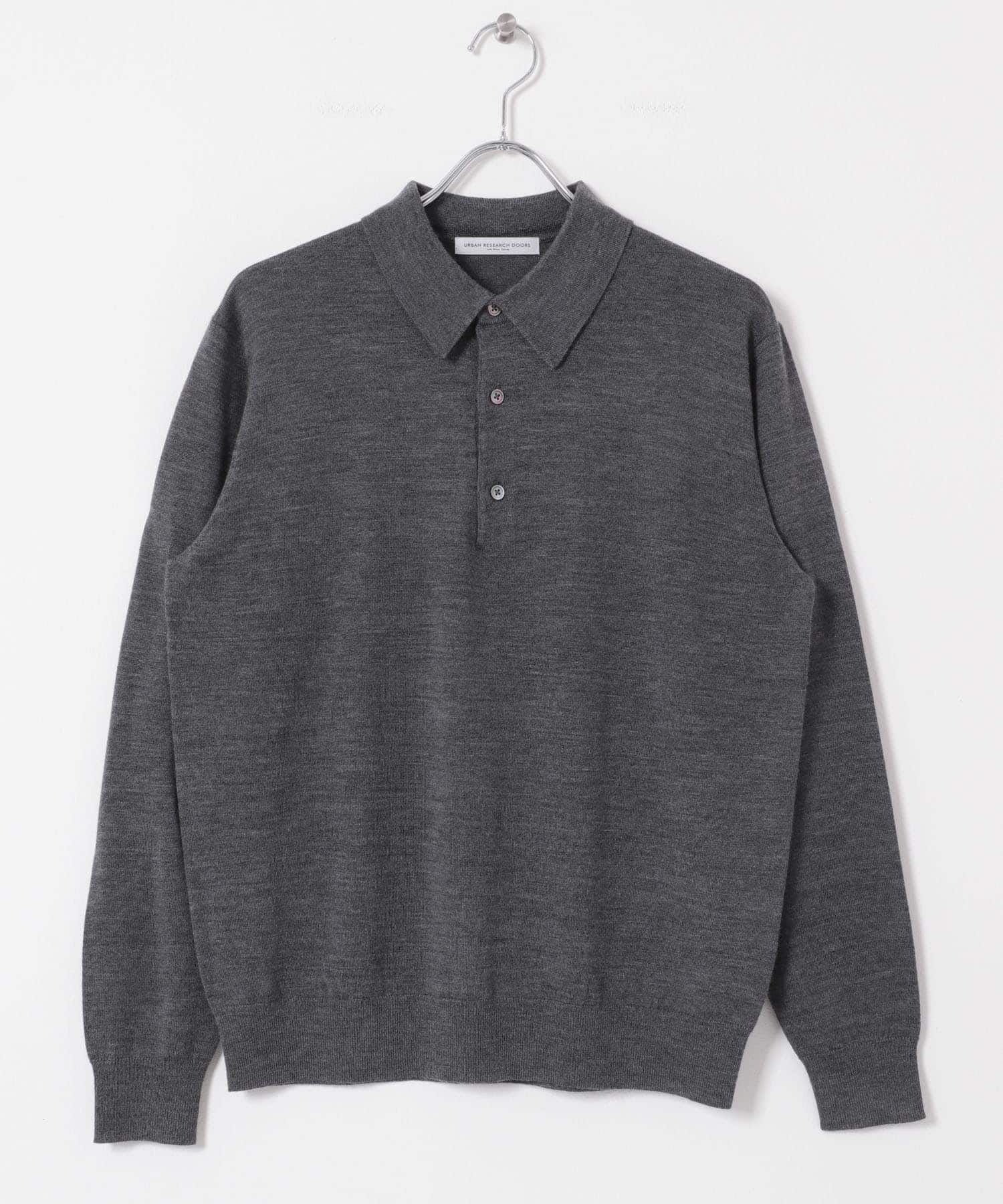 LIFE STYLE TAILOR マシンウォッシャブルハイゲージニットポロ(M NAVY