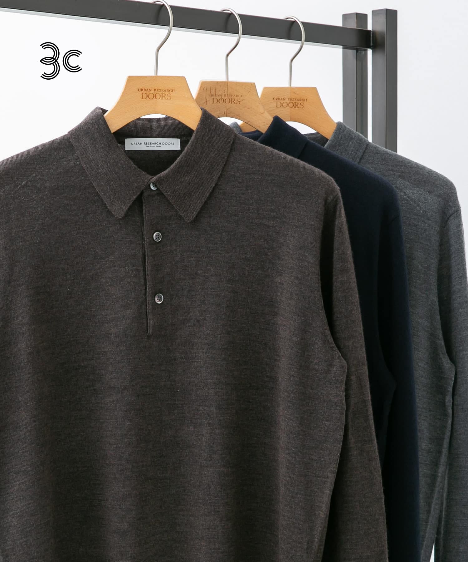 LIFE STYLE TAILOR　マシンウォッシャブルハイゲージニットポロ