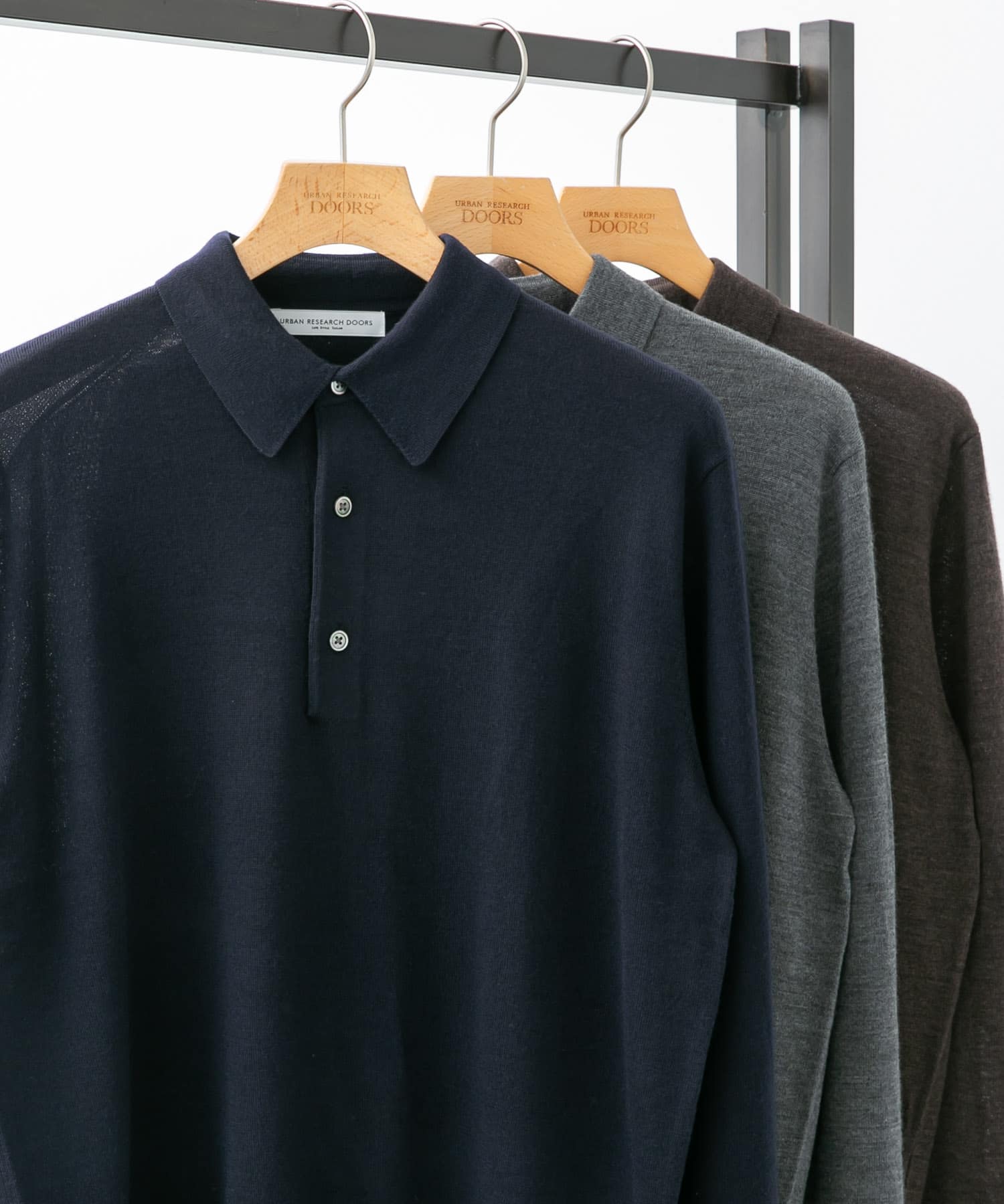 LIFE STYLE TAILOR　マシンウォッシャブルハイゲージニットポロ