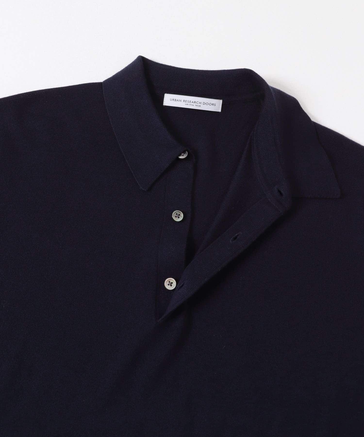LIFE STYLE TAILOR マシンウォッシャブルハイゲージニットポロ(M NAVY
