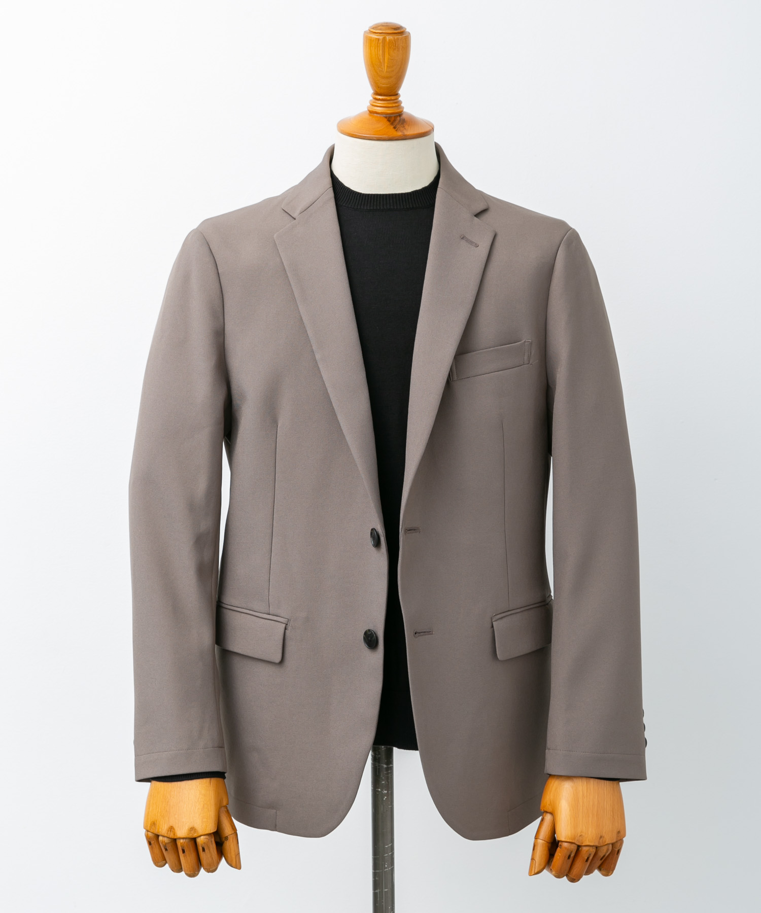 LIFE STYLE TAILOR　ツイルストレッチジャケット GREIGE S